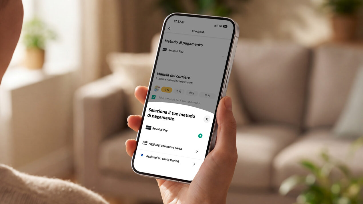 Revolut Pay arriva su Glovo: pagamenti in un clic e RevPoints bonus su ogni ordine