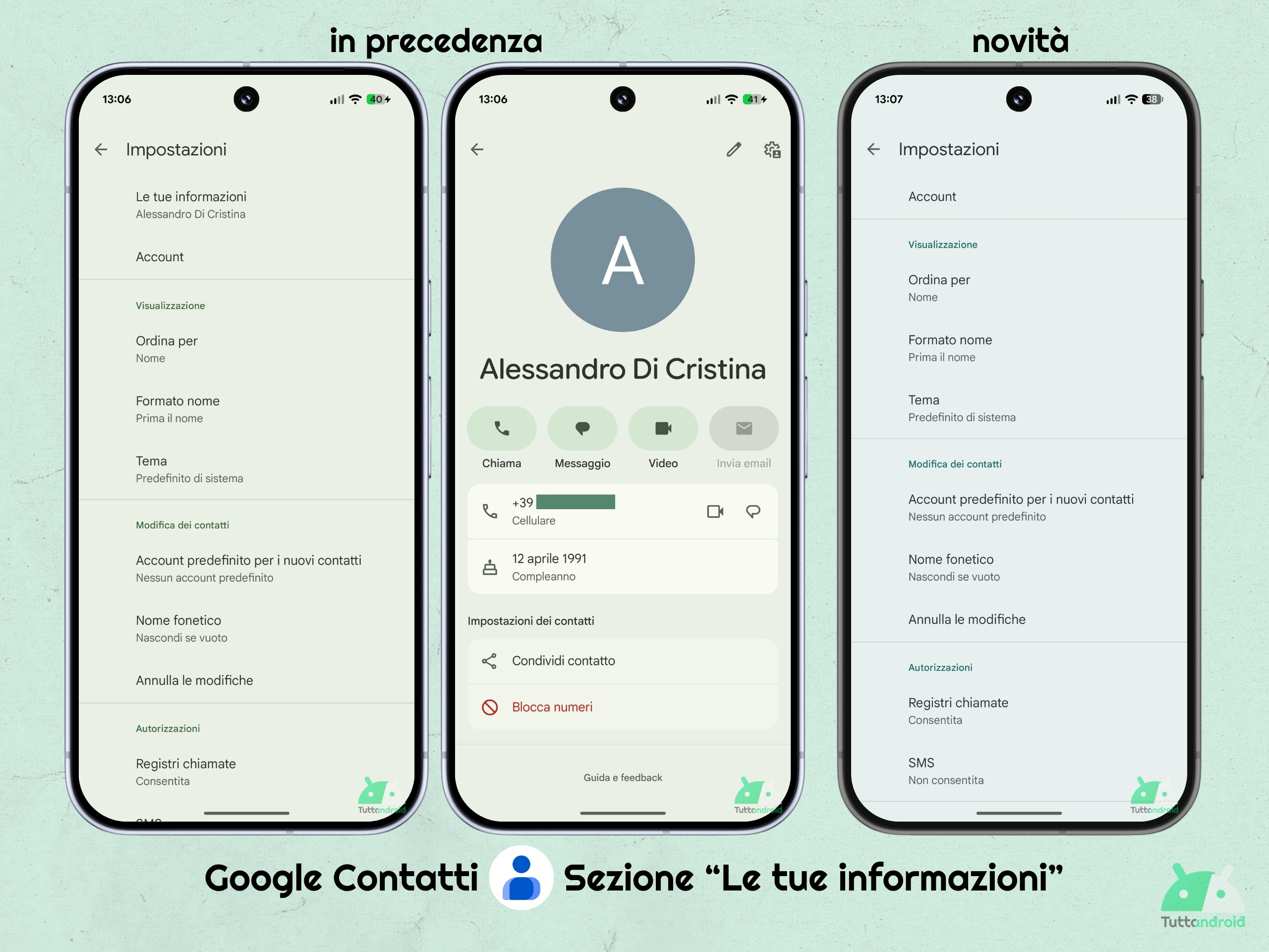 Google Contatti v4.82.29.936766038 - Le tue informazioni