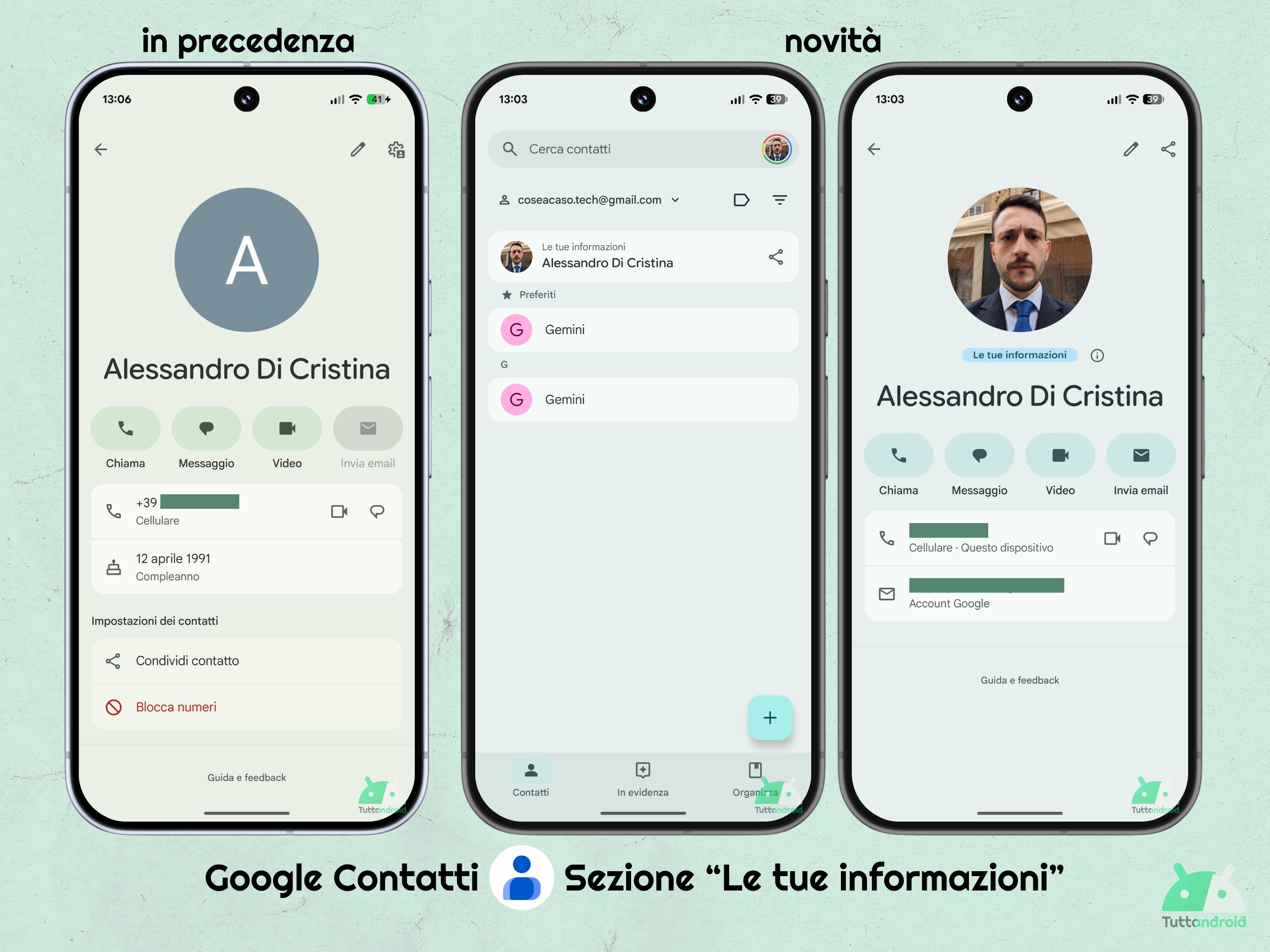 Google Contatti v4.82.29.936766038 - Le tue informazioni
