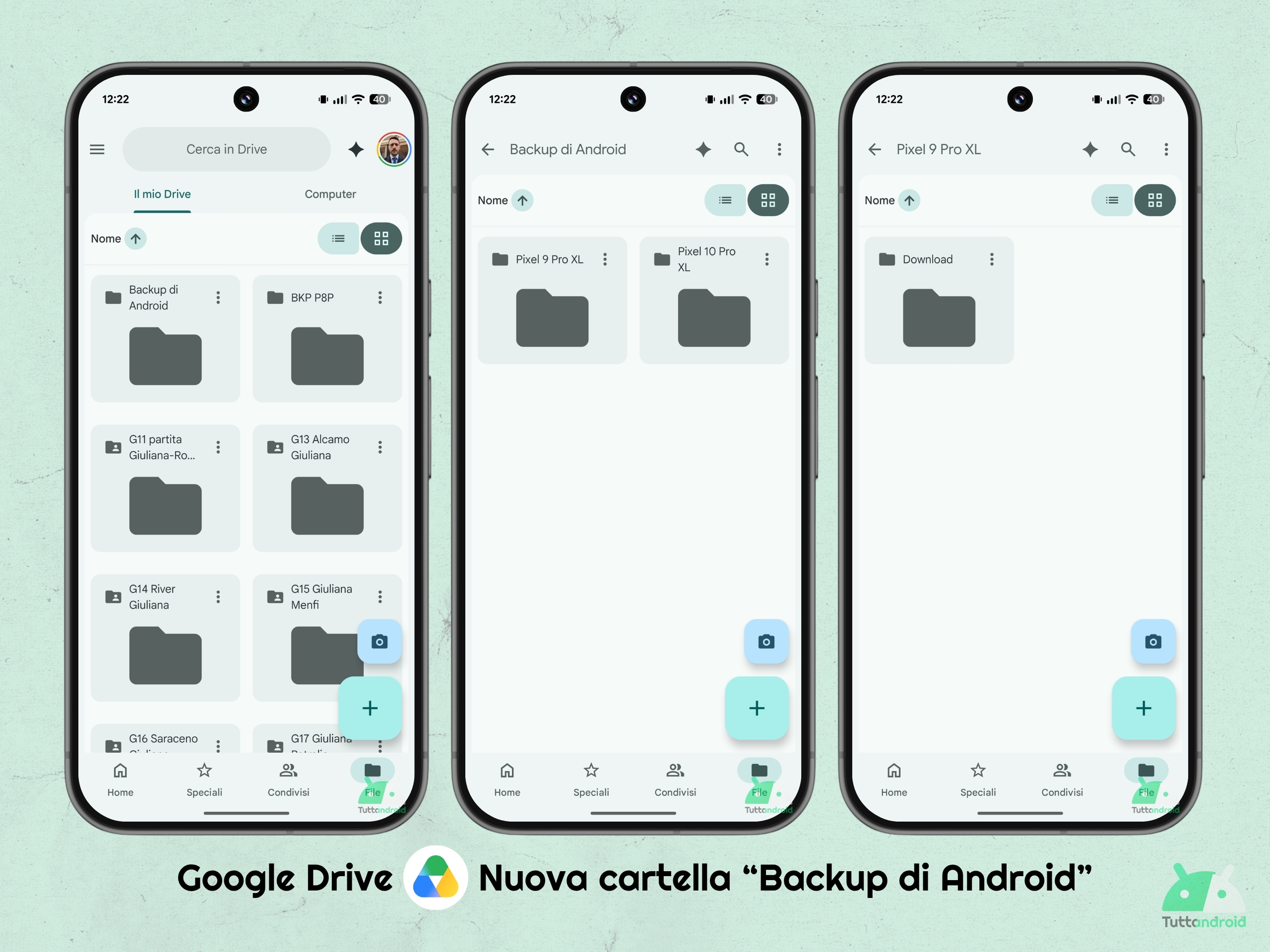 Google Drive - nuova cartella Backup di Android