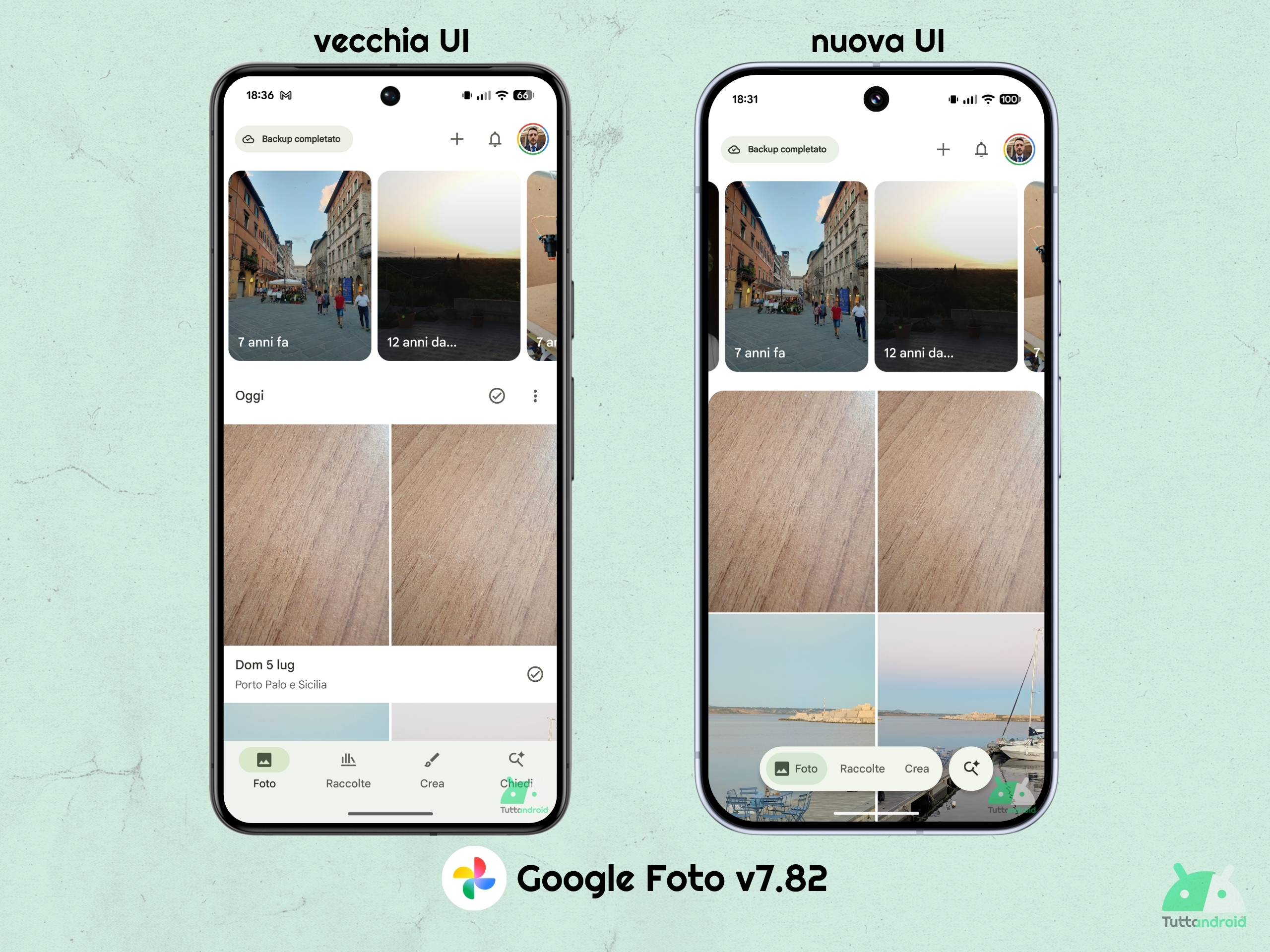 Google Foto v7.82 - nuova UI