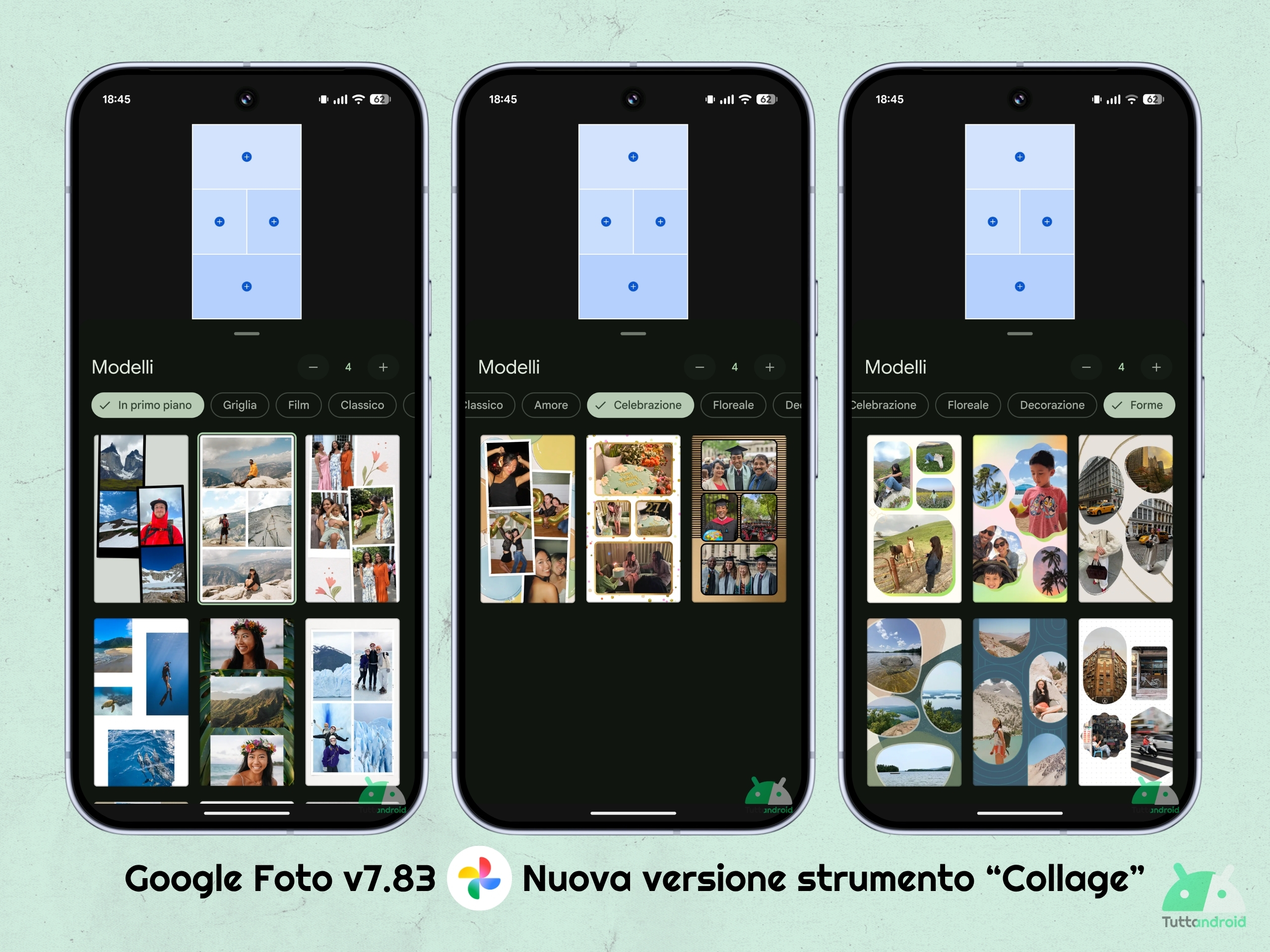 Google Foto v7.83 - nuova versione Collage