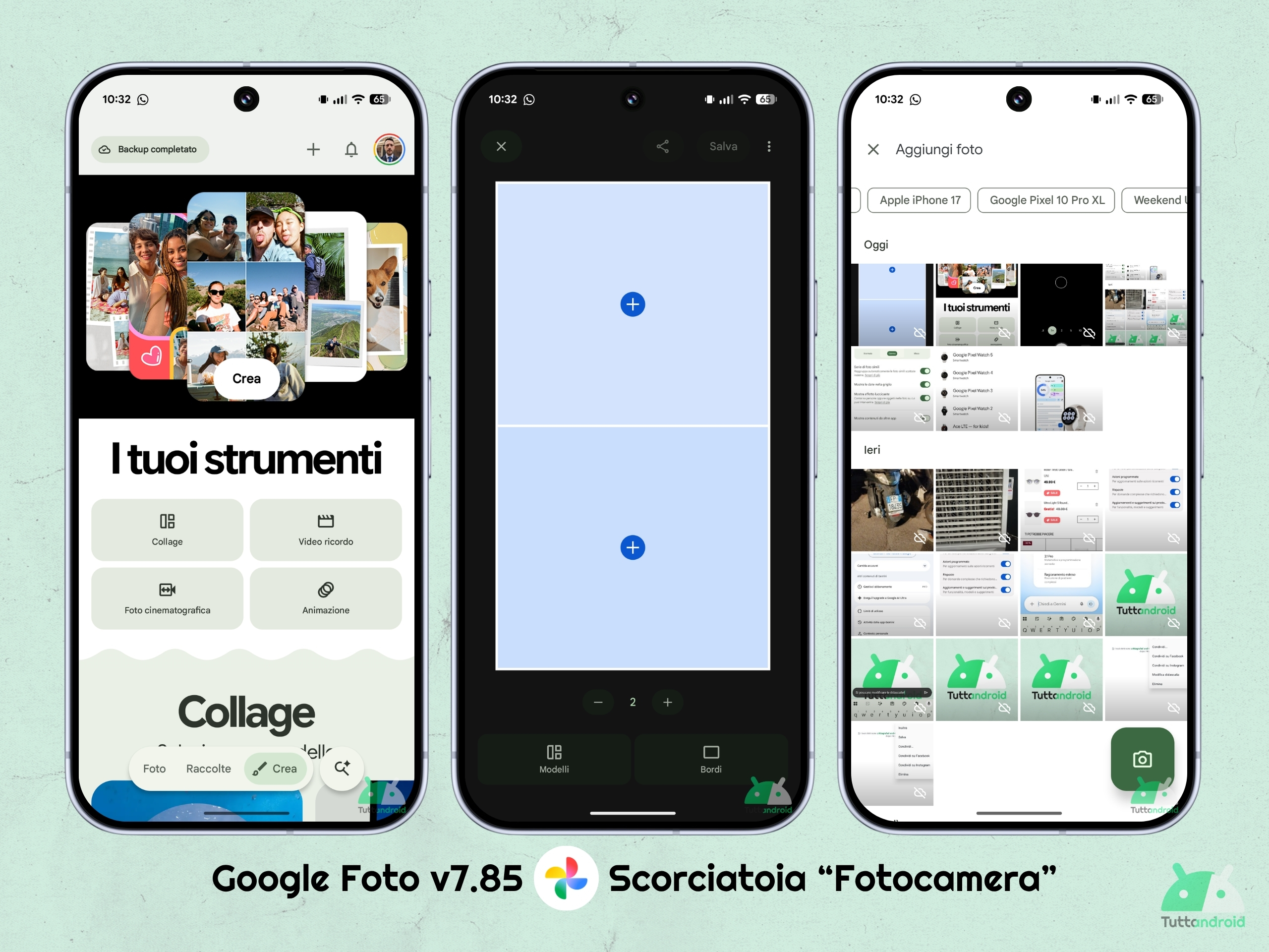 Google Foto v7.85 - Scorciatoia fotocamera