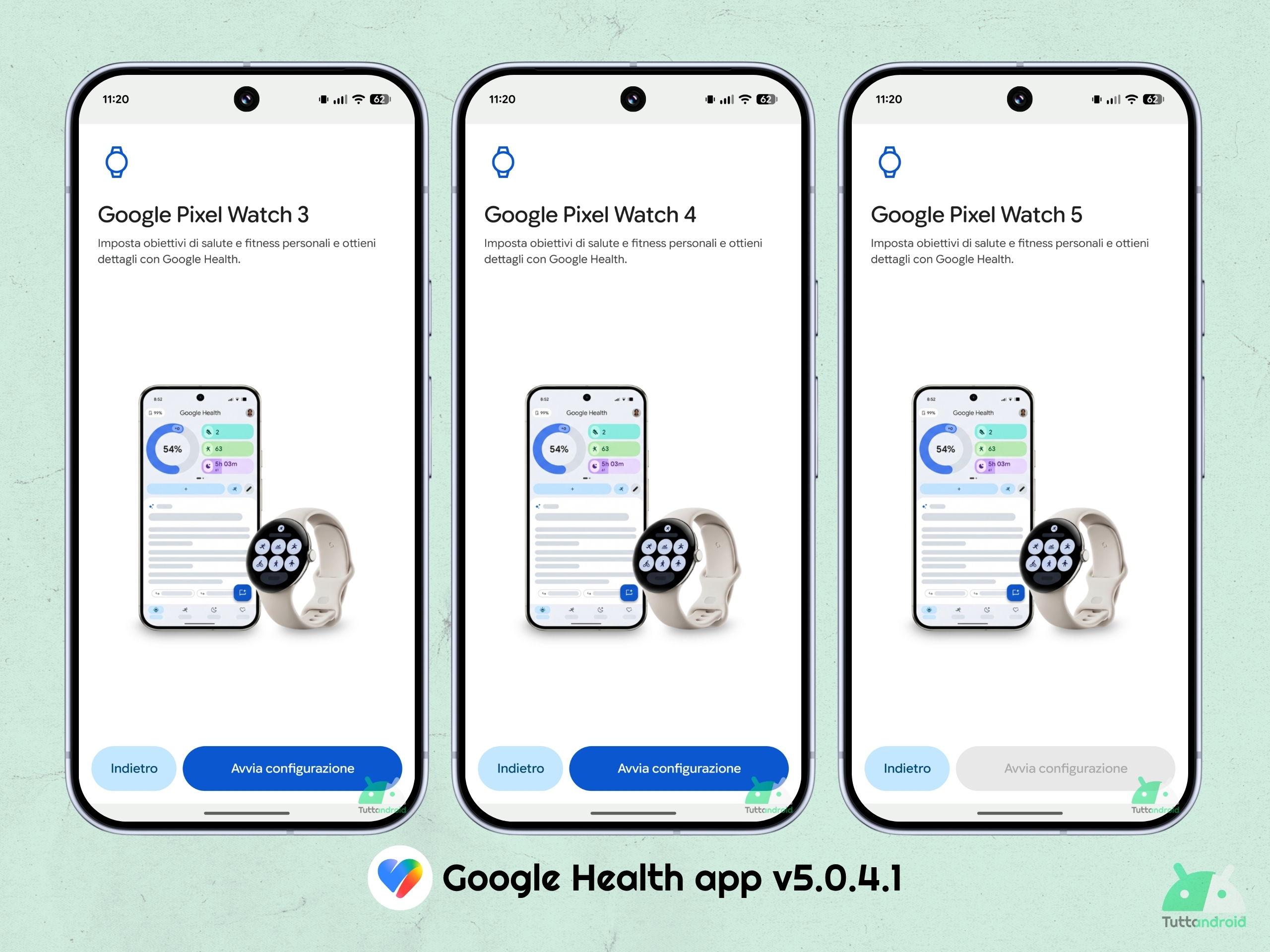 Google Health app - Google Pixel Watch 3, Pixel Watch 4 e Pixel Watch 5