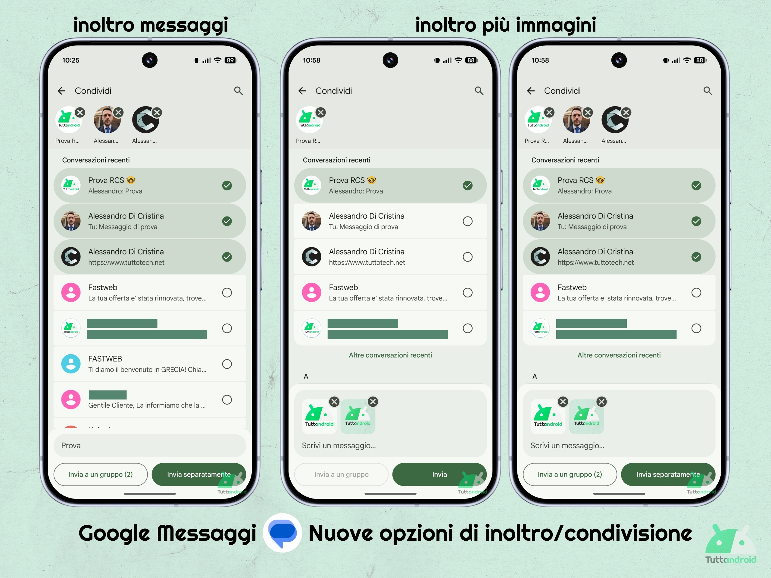 Google Messaggi v20260702 beta - nuove opzioni di inoltro e condivisione