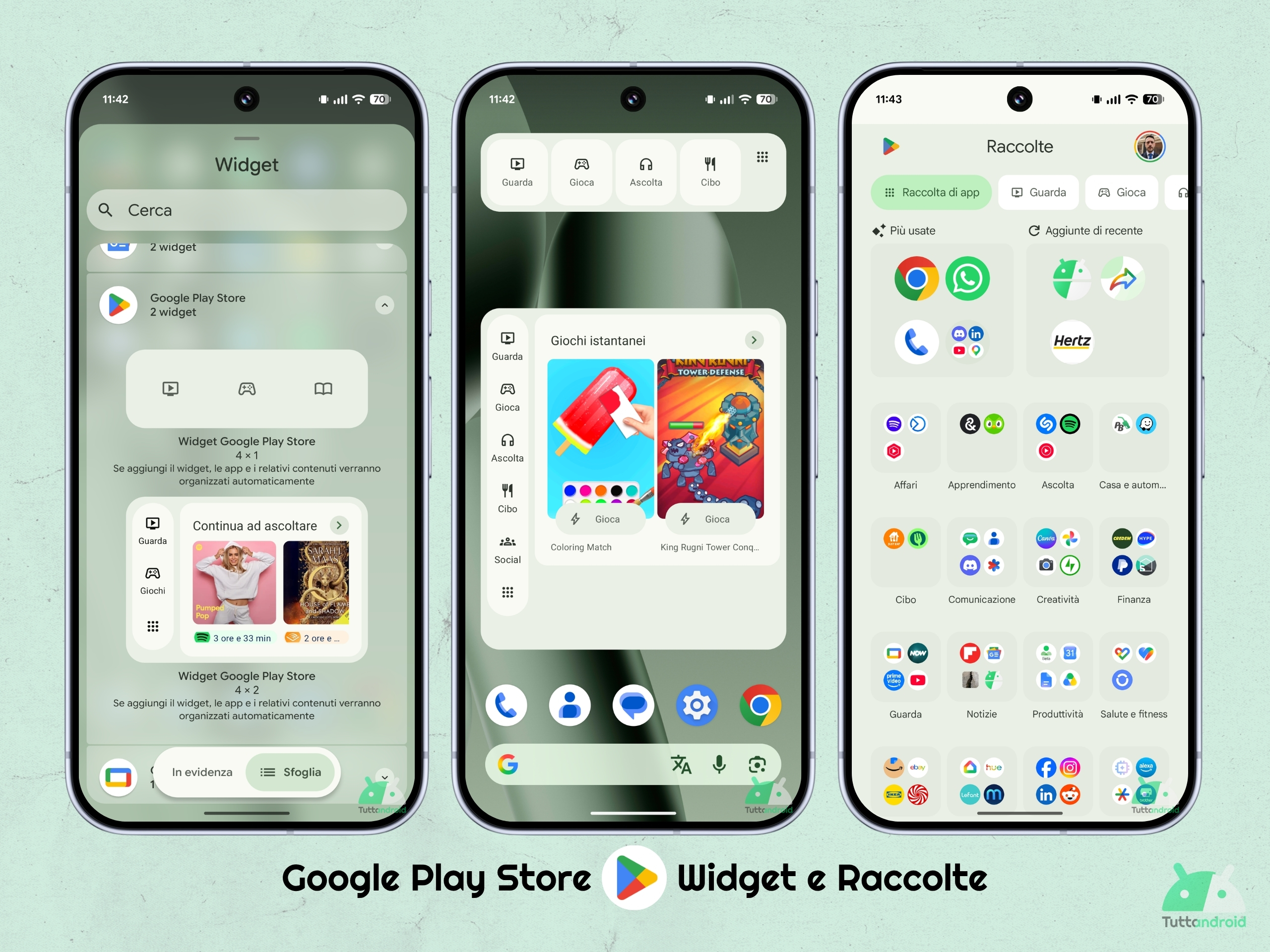 Google Play Store v52.0 - Widget Raccolte