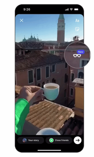 instagram novità meta glasses
