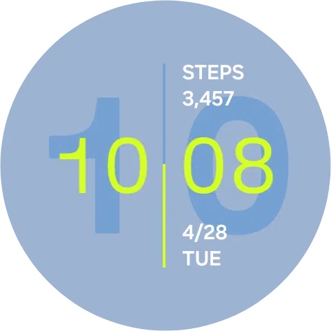 Samsung Galaxy Watch9 - watch face One UI 9 Watch - 02 Dual Digit