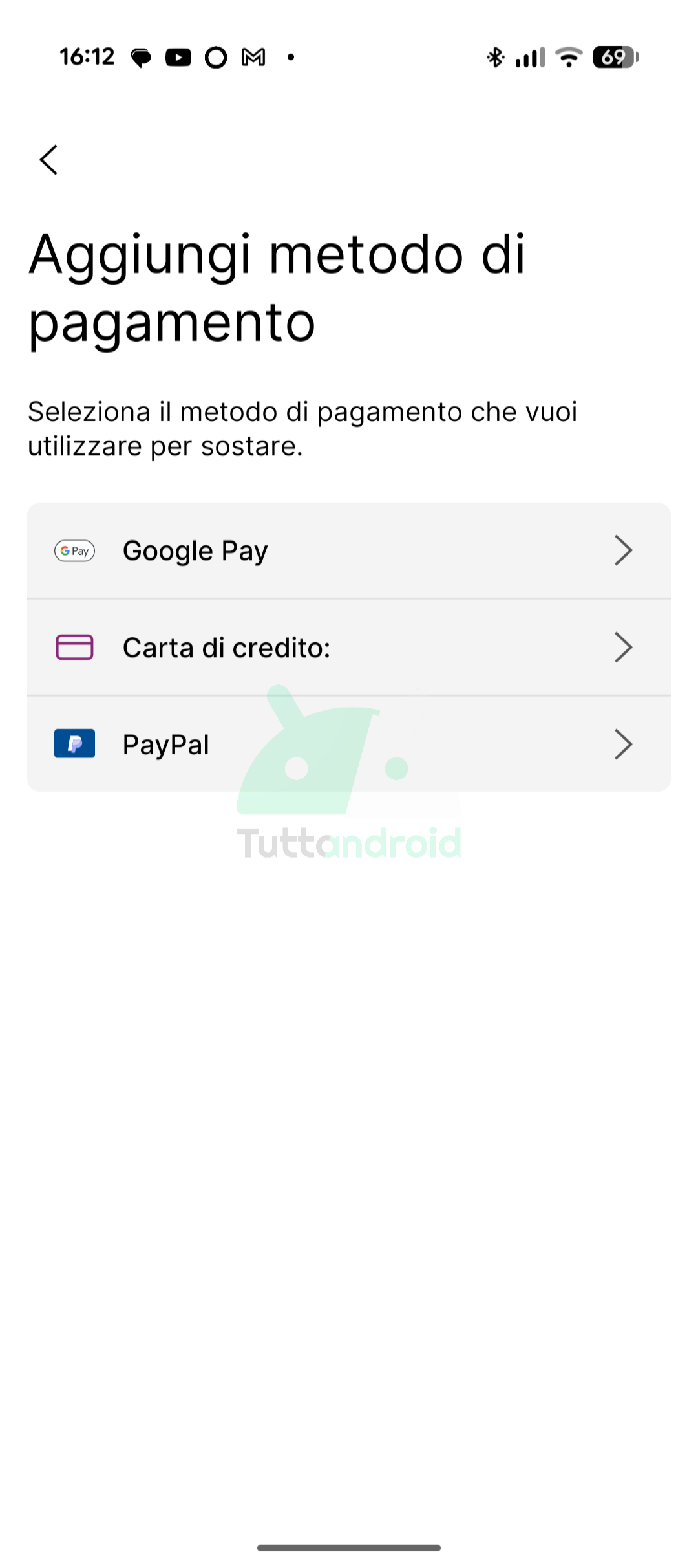 Google Pay su EasyPark