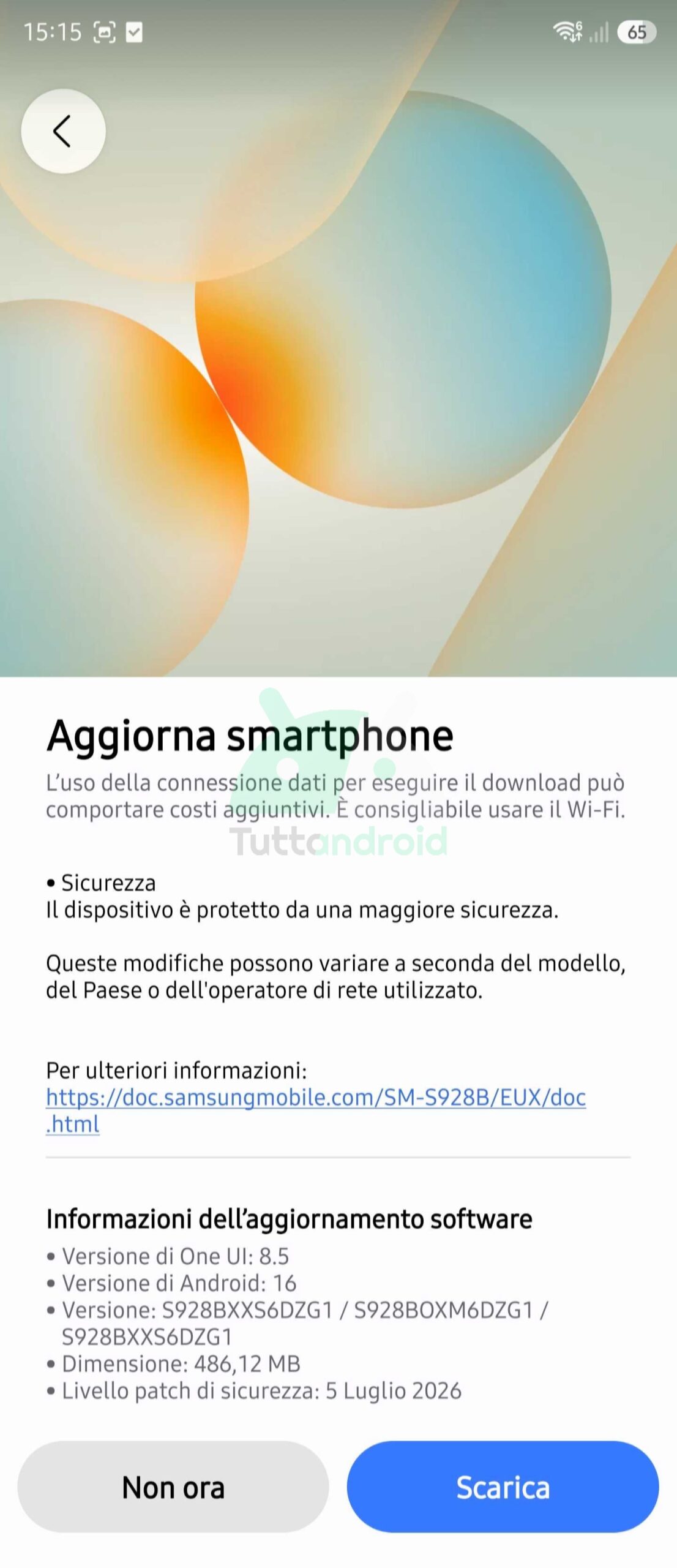 aggiornamento Samsung Galaxy S24 Ultra patch di sicurezza di luglio 2026