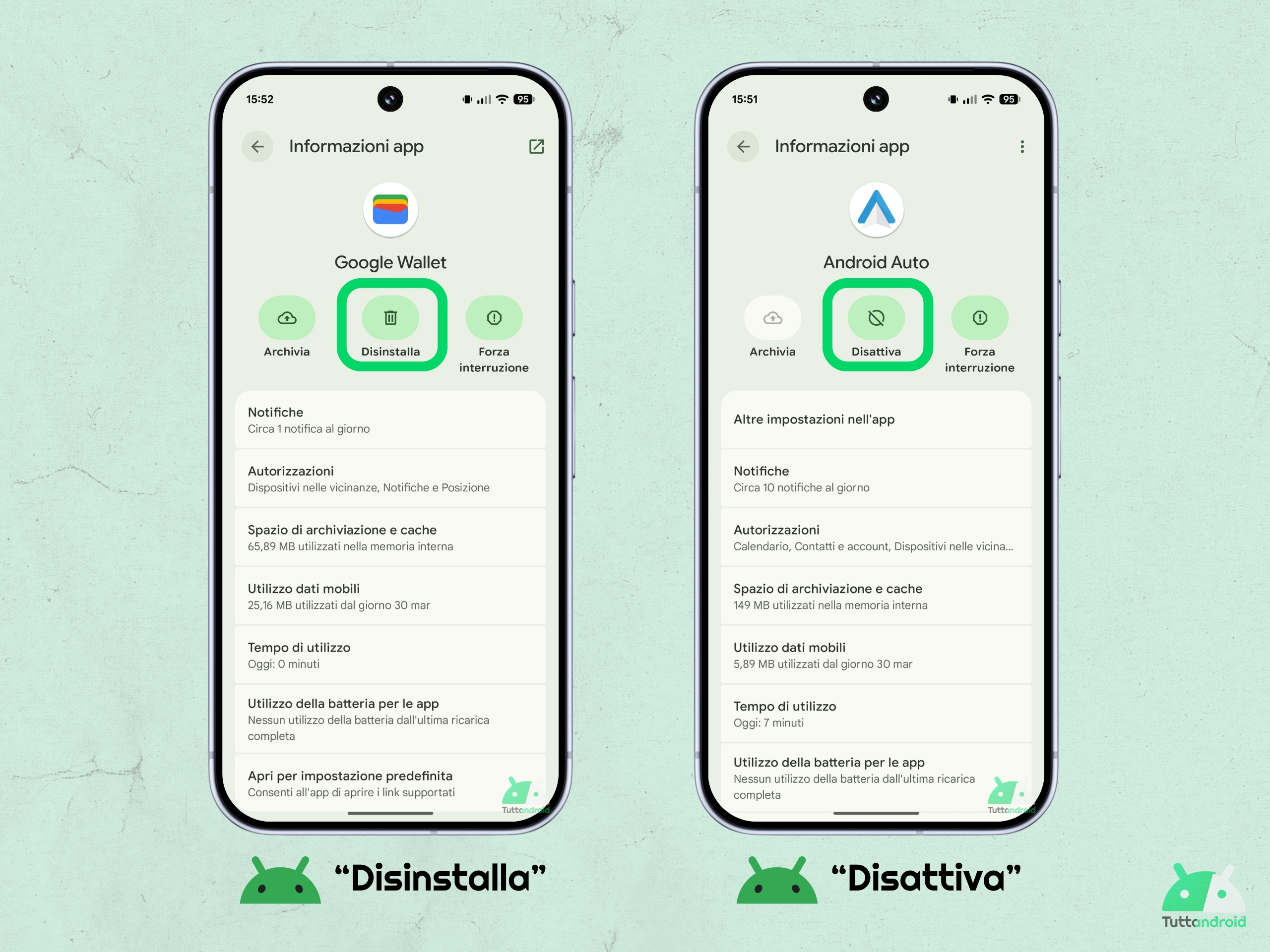 Smartphone Android - Disinstalla o Disattiva app