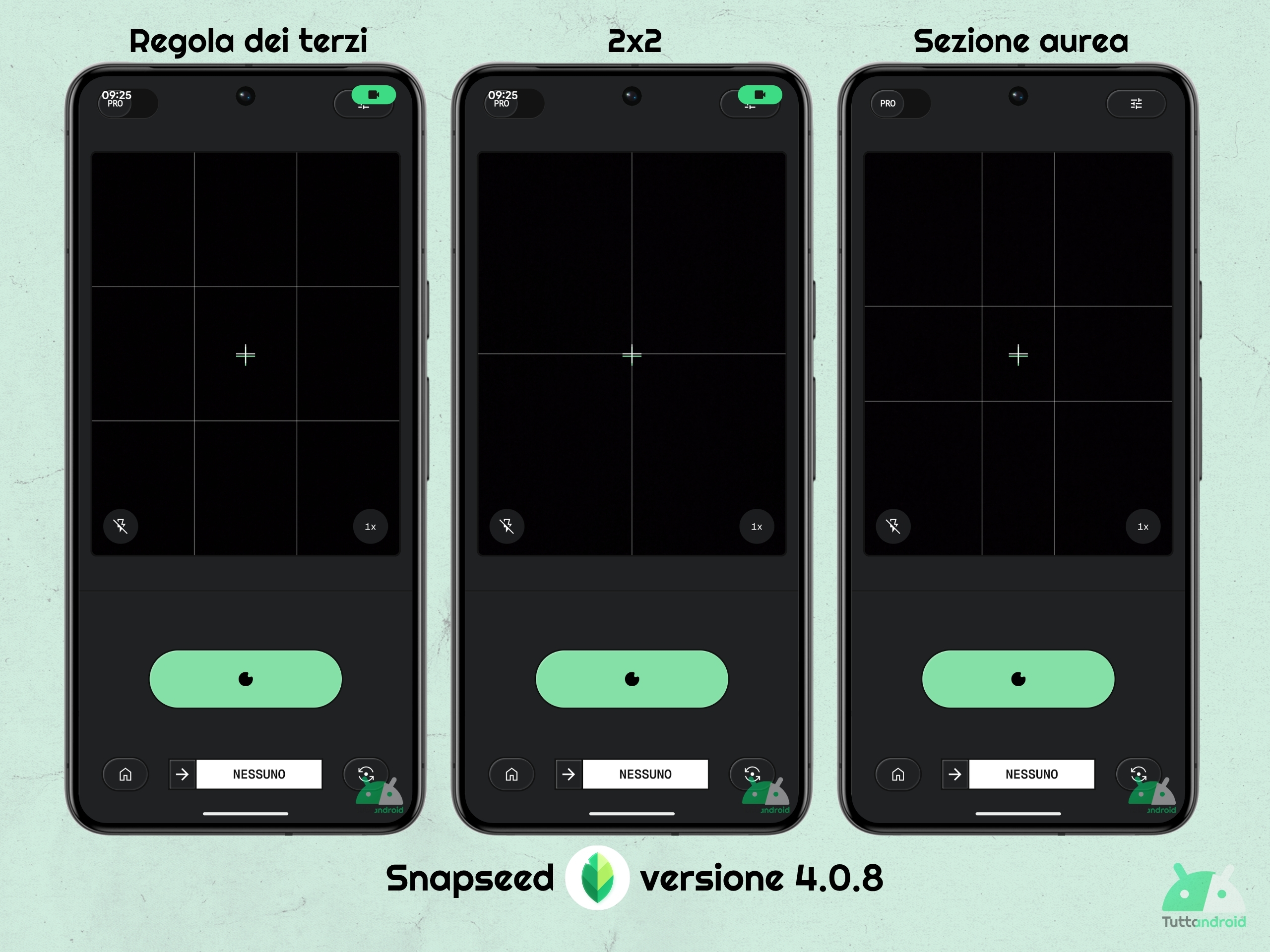 Snapseed v4.0.8 - Griglia fotocamera