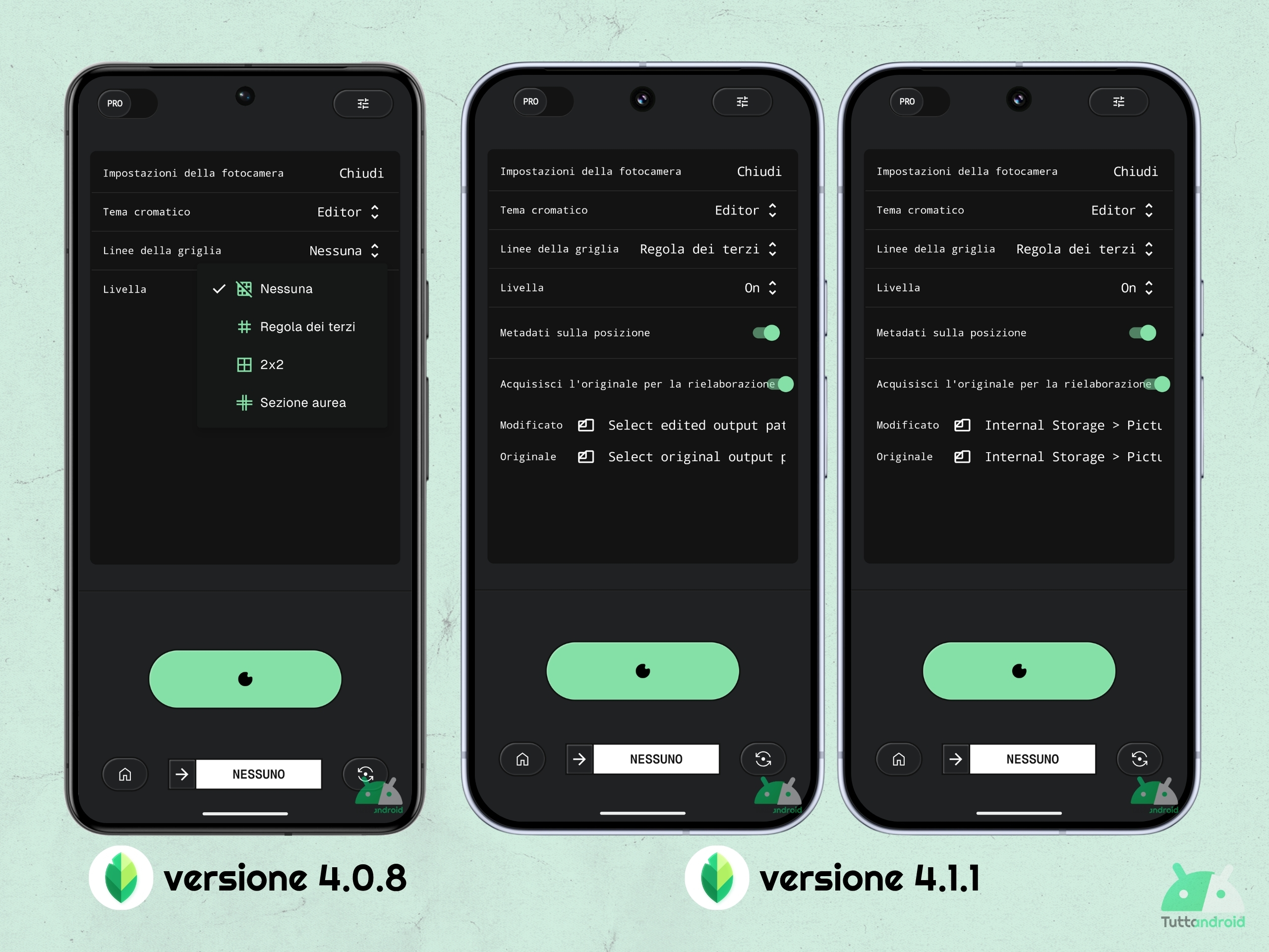 Snapseed v4.1.1 - Metadati e acquisisci originale