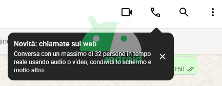 WhatsApp Web - Supporto chiamate Web