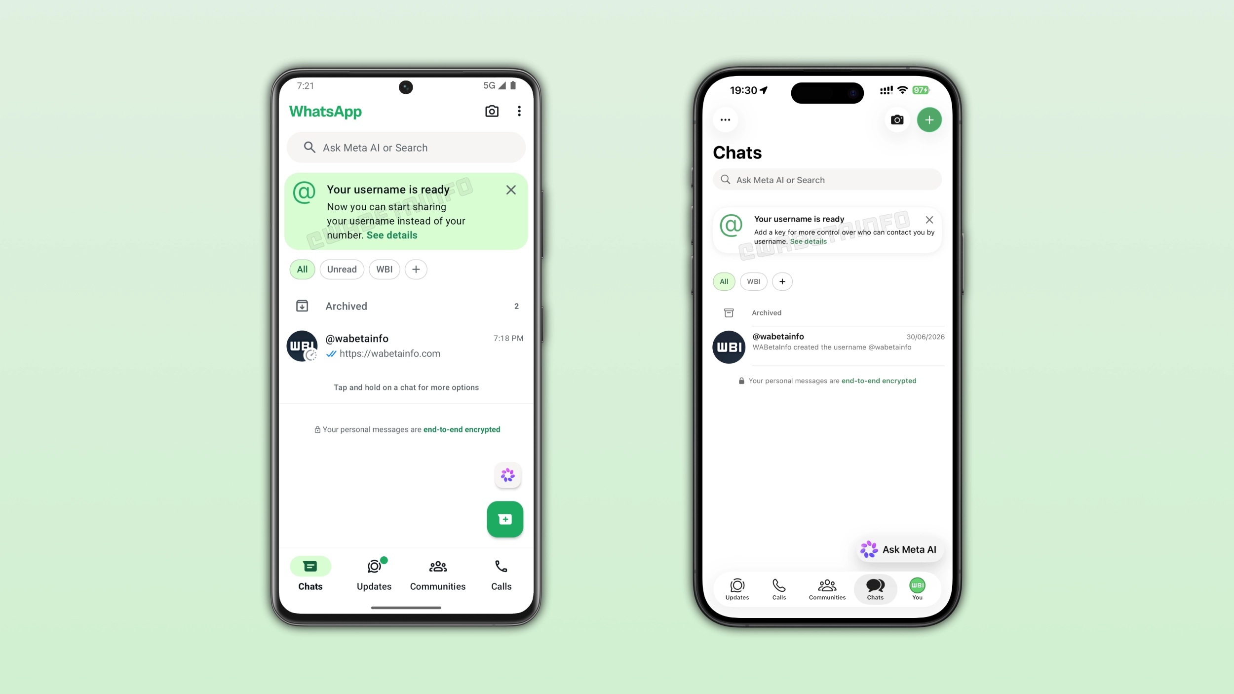WhatsApp avvio conversazioni nome utente-1