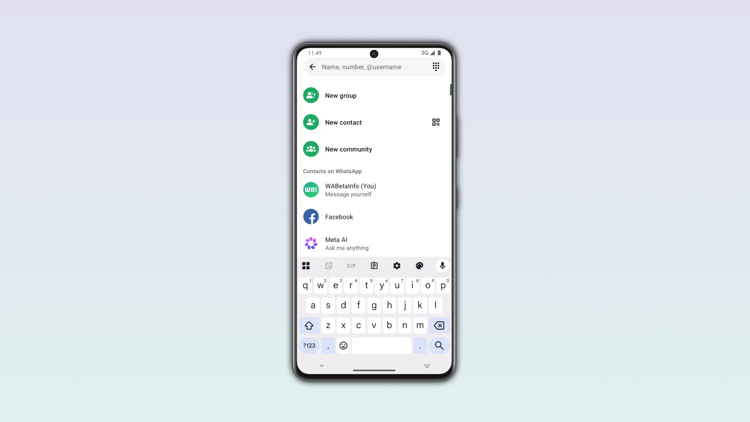 WhatsApp avvio conversazioni nome utente
