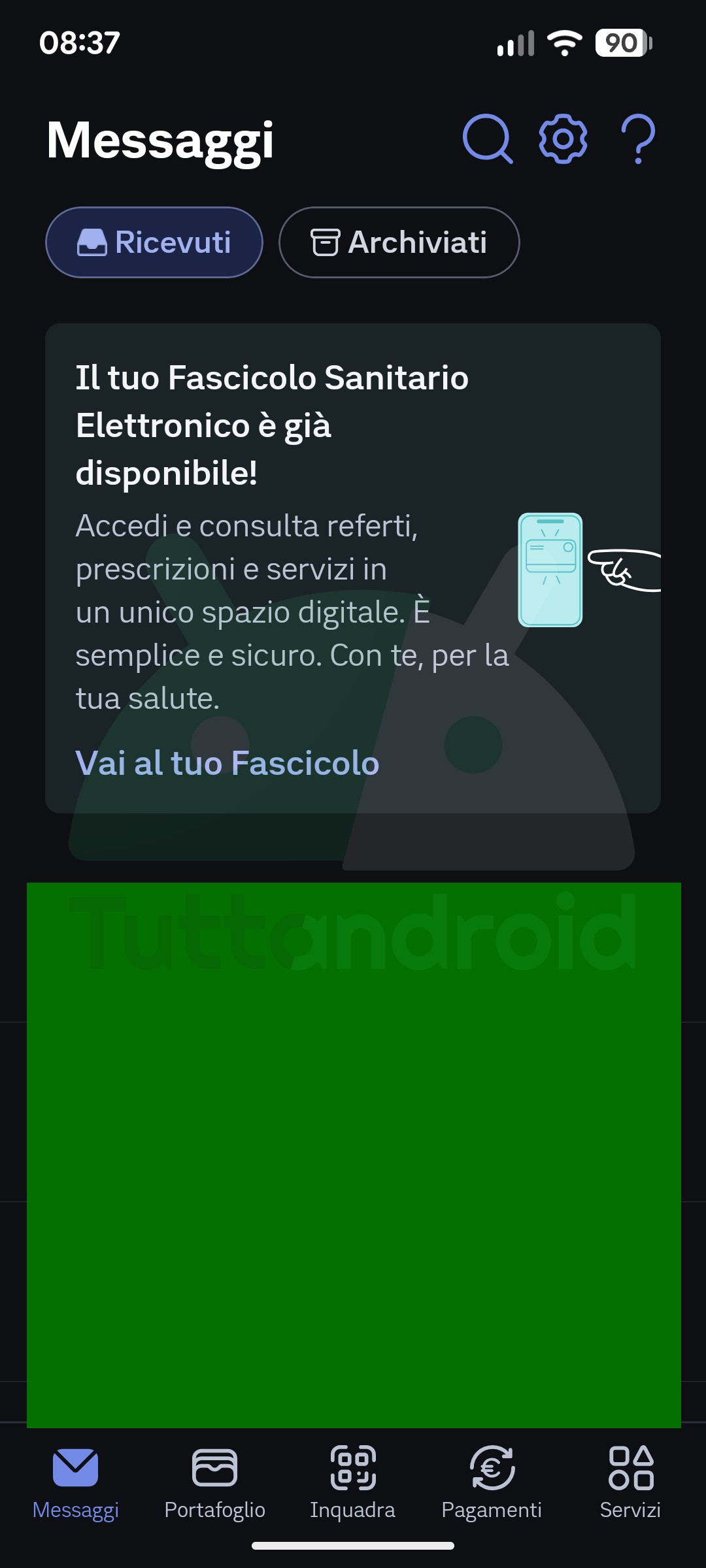 app io avviso fascicolo sanitario elettronico
