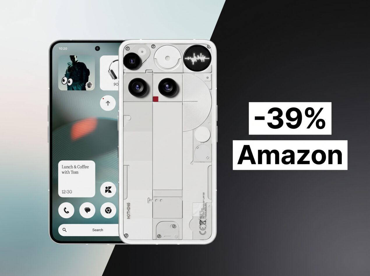 Nothing Phone (3) crolla di 330€ su Amazon: è il prezzo minimo storico per il flagship più originale del momento