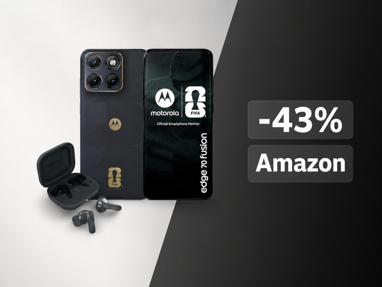 Motorola edge 70 fusion FIFA World Cup 26™ Edition crolla su Amazon a 281€ con cuffie incluse