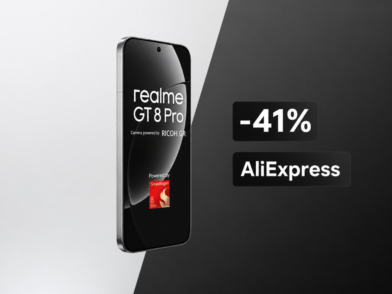 realme GT 8 Pro crolla a 591€ su AliExpress: fotocamera Ricoh GR e 7.000 mAh al minimo storico
