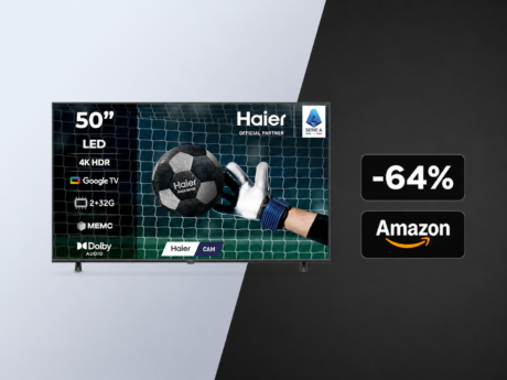 Haier 50″ 4K con Google TV crolla a 199€ su Amazon: sconto del 64% mai visto prima