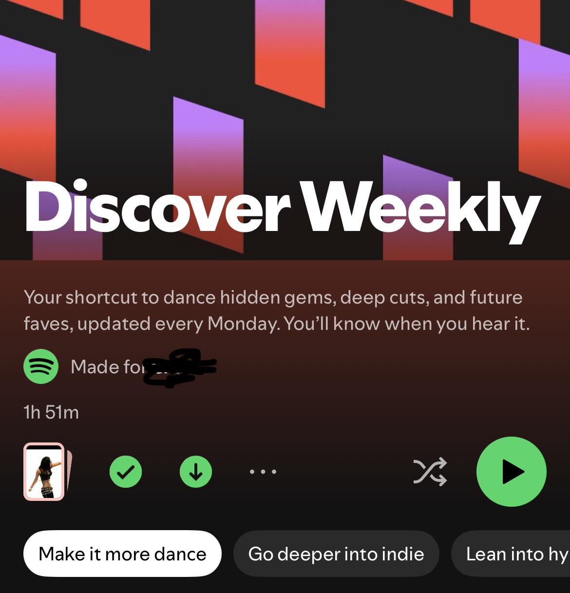 Spotify Discover Weekly filtri test
