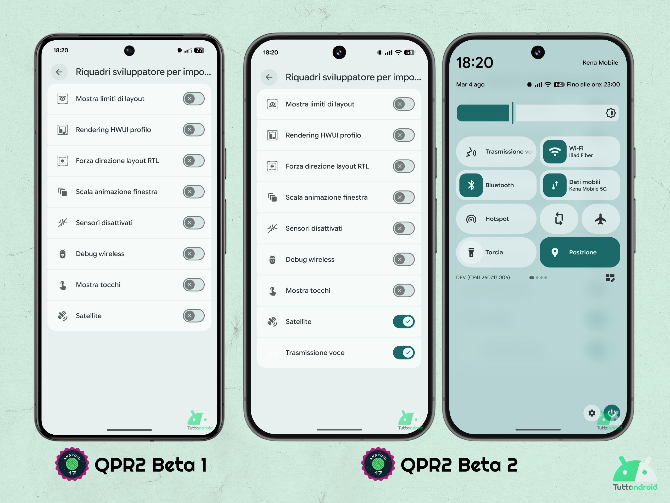 Android 17 QPR2 - Beta 2 - Trasmissione voce