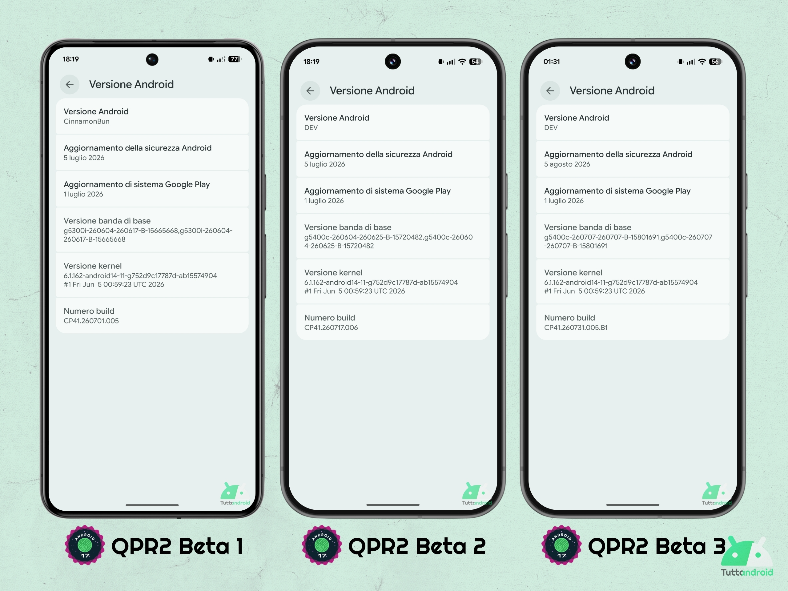 Android 17 QPR2 - Beta 3 - Dettagli della build