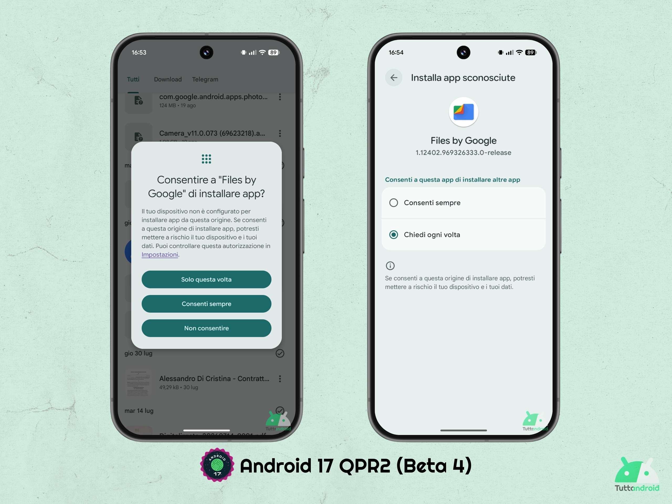 Android 17 QPR2 - Beta 4 - Installa app sconosciute