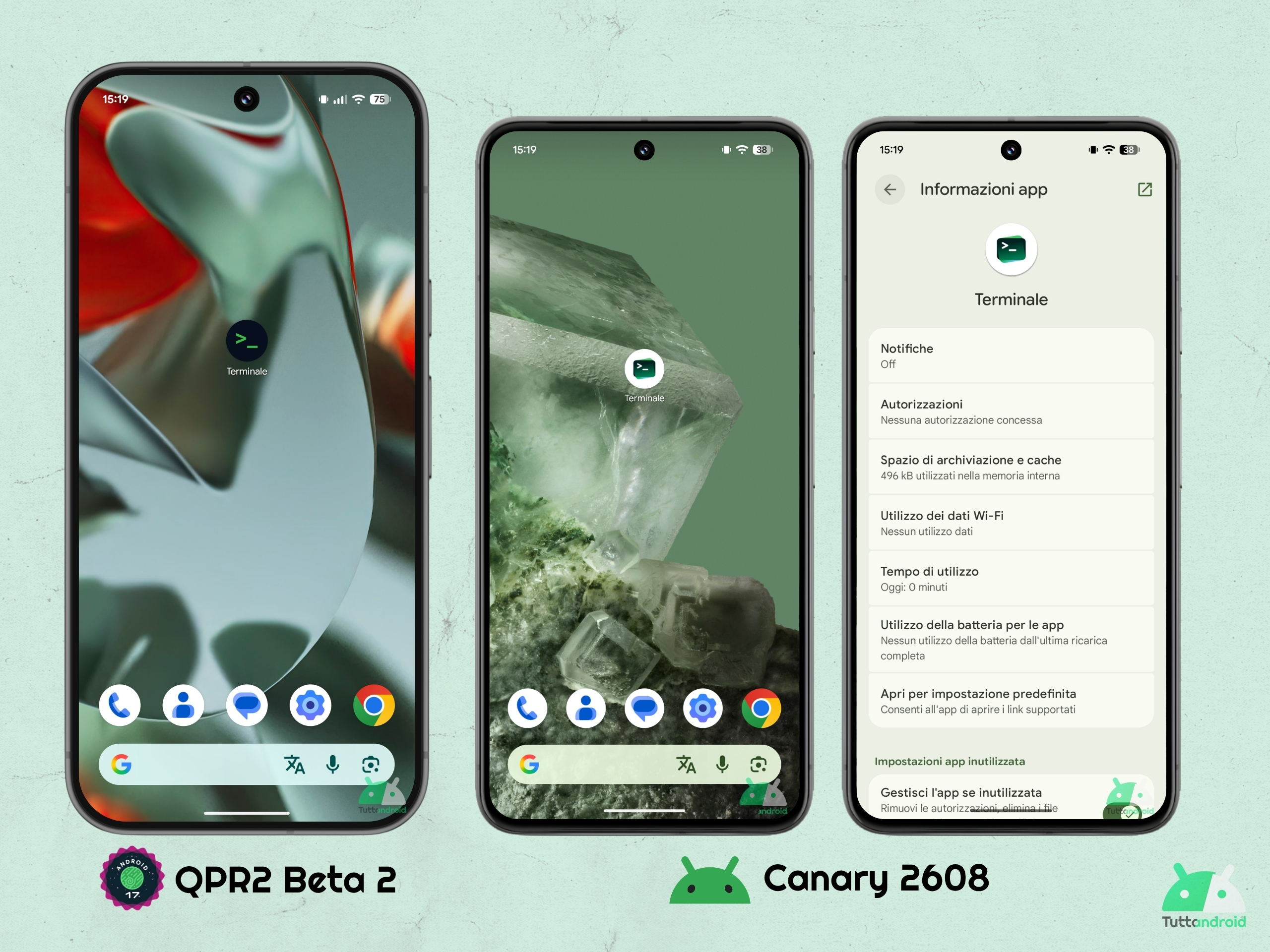 Android CANARY 2608 - Nuova icona app Terminale tta