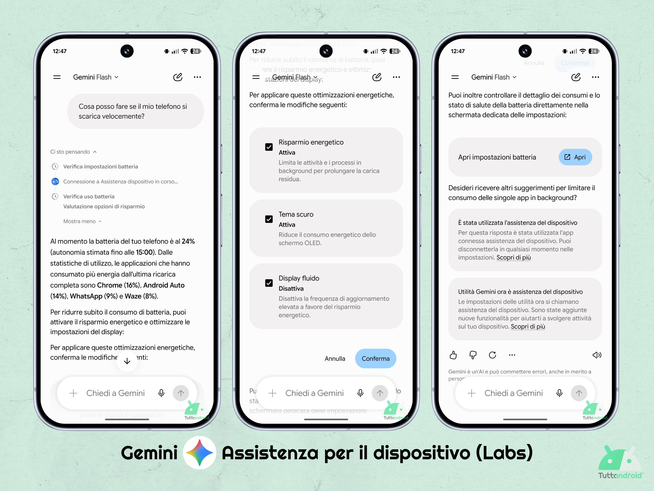Gemini App - Labs - Assistenza per il dispositivo