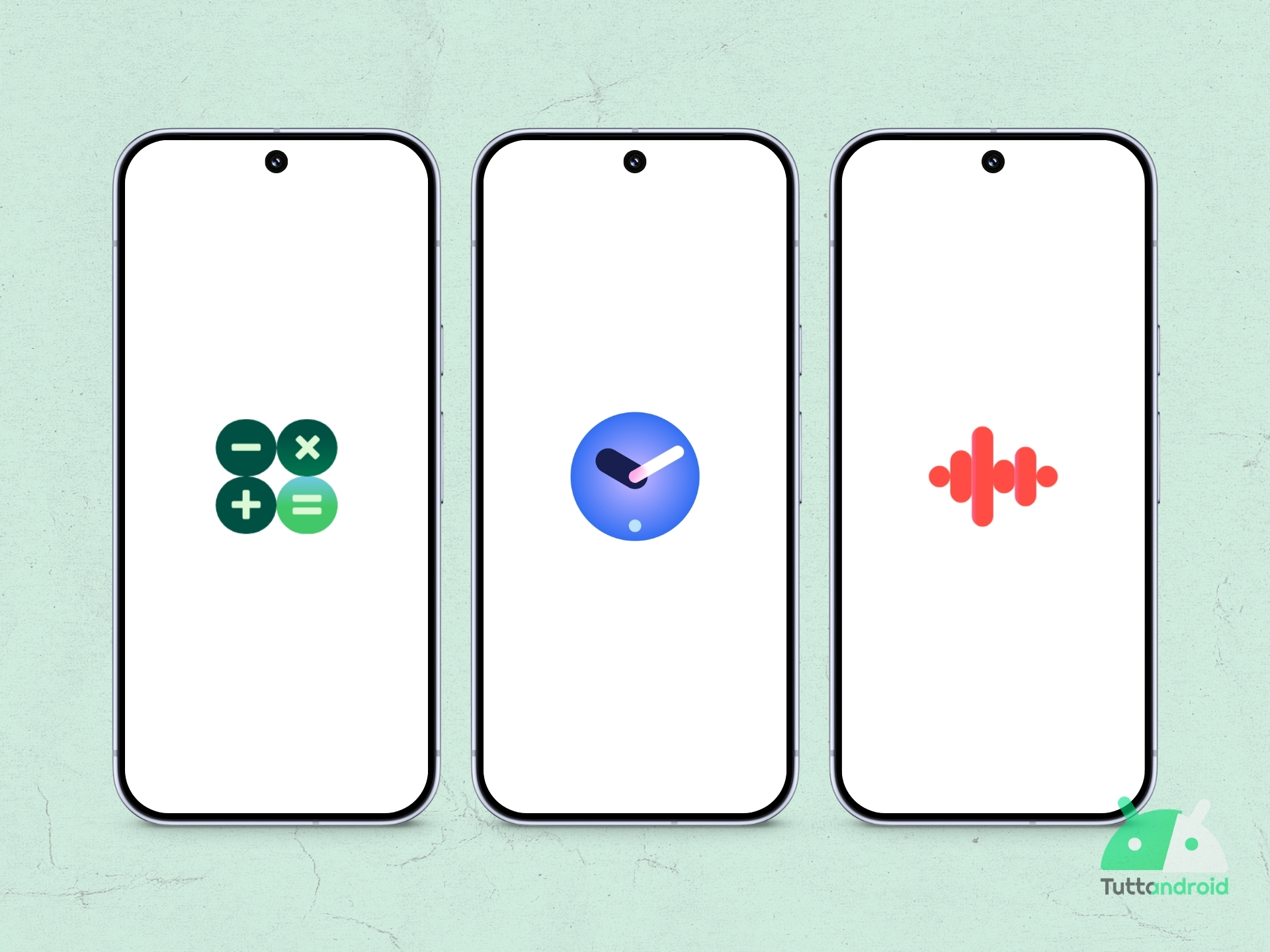Google Calcolatrice - Google Orologio - Google Recorder - logo hero 2026