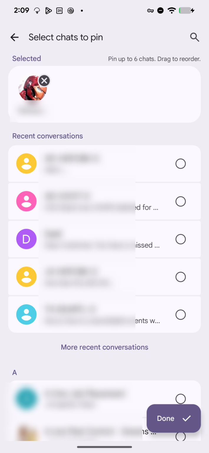 Google Messaggi v20260731 beta - Fissa una conversazione NC