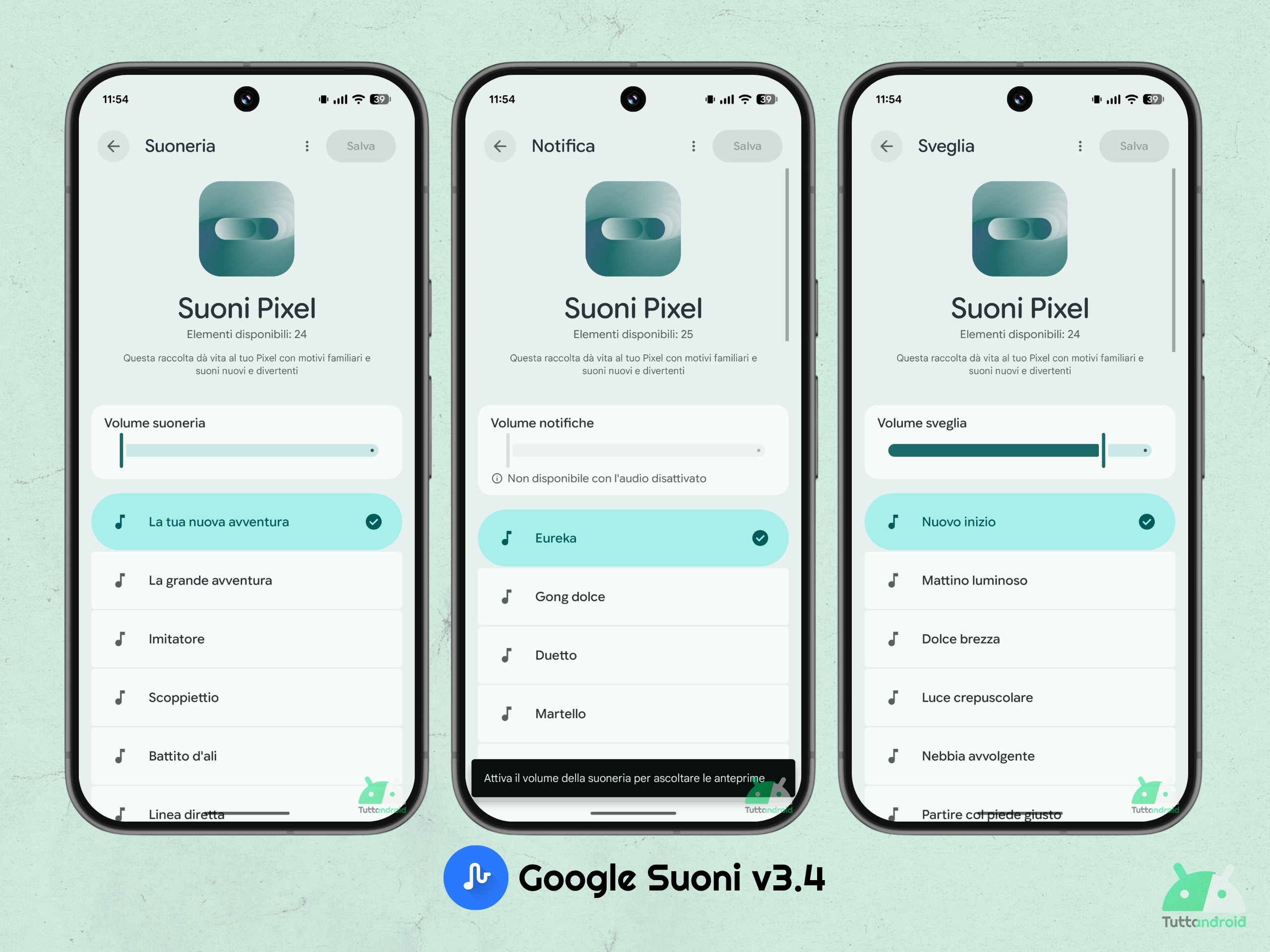 Google Pixel 9 Pro XL - Google Suoni v3.4 - volume suoneria