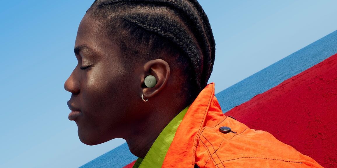 Google Pixel Buds Pro 2 - Olive Lifestyle Hero