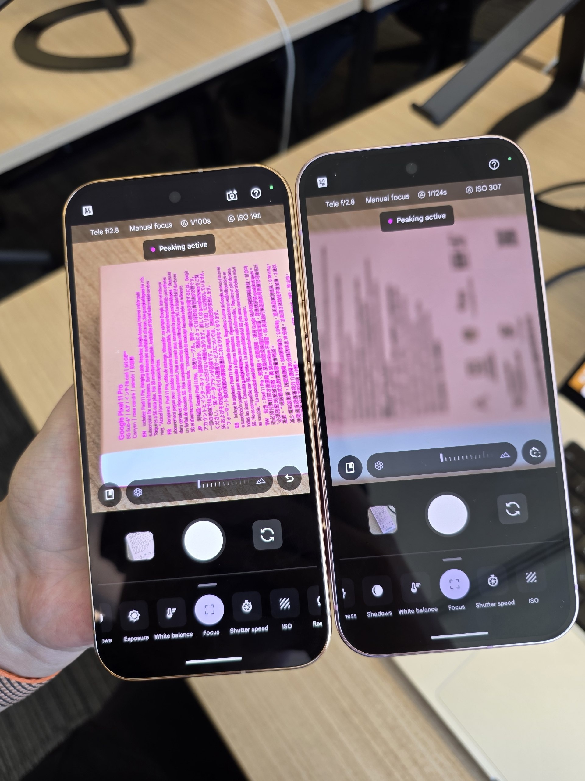 Pacman2000 on Reddit - Google Pixel 11 Pro vs Pixel 9 Pro - MFD Tele 5x