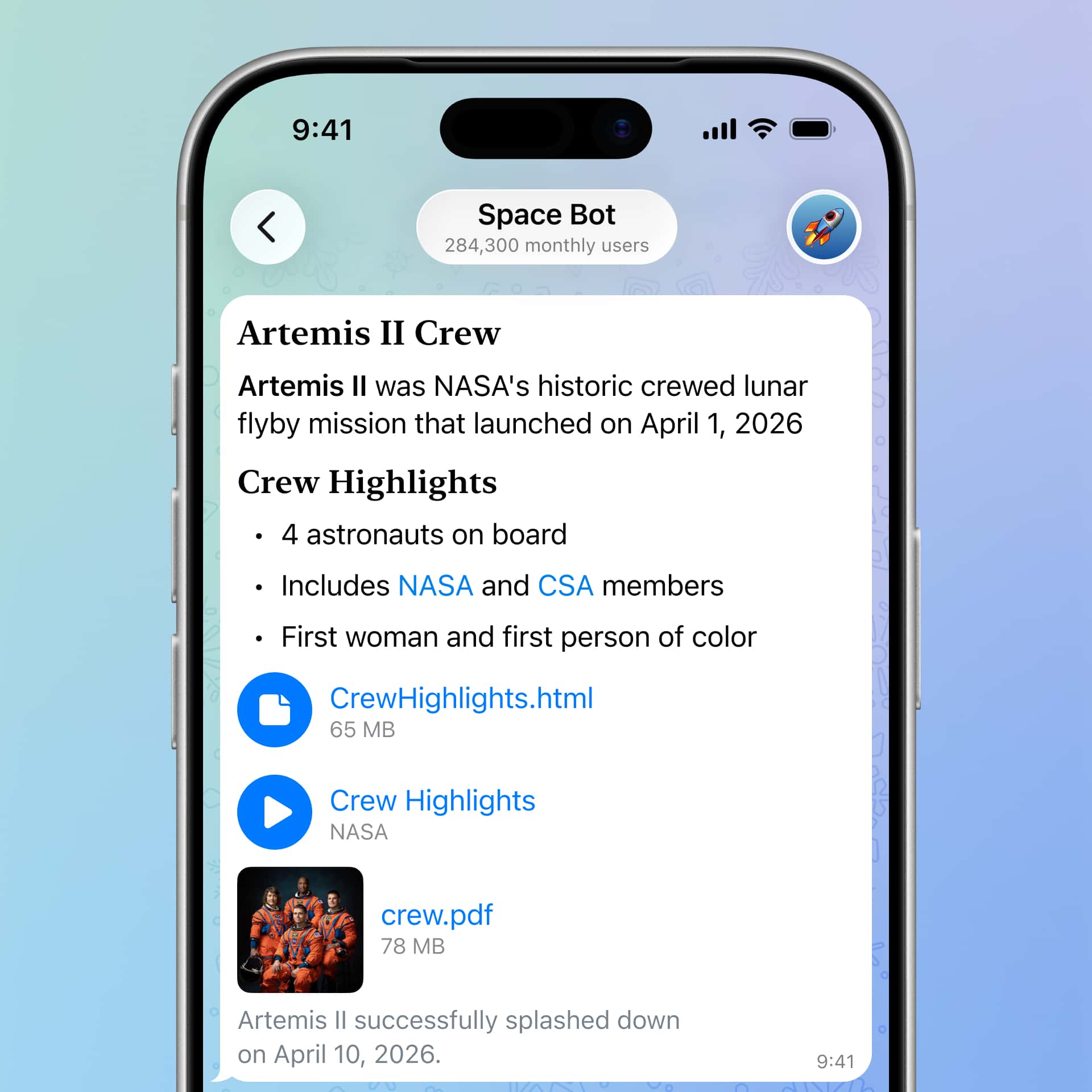 Telegram - aggiornamento agosto 2026 - 03 Documenti inline nei messaggi
