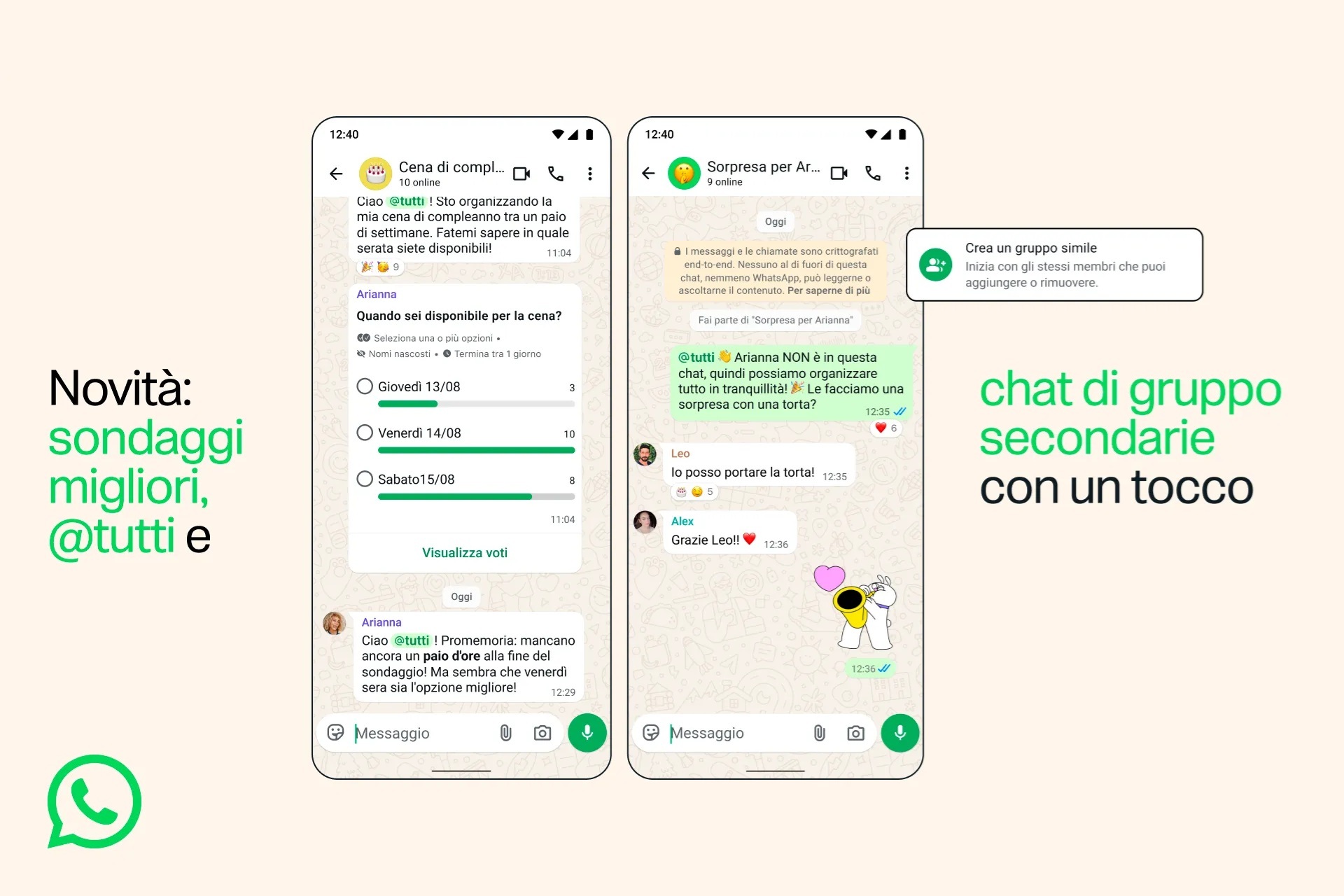 WhatsApp novità gruppi e sondaggi - luglio 2026 - hero