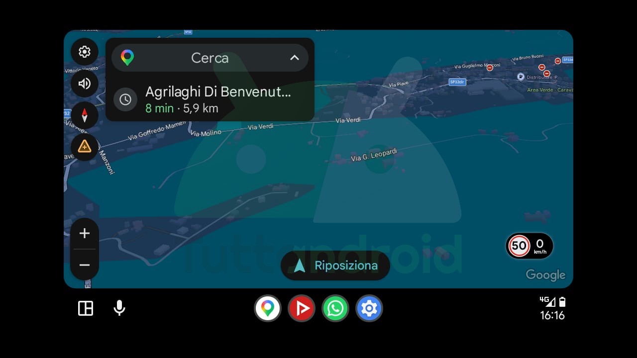 android auto tachimetro