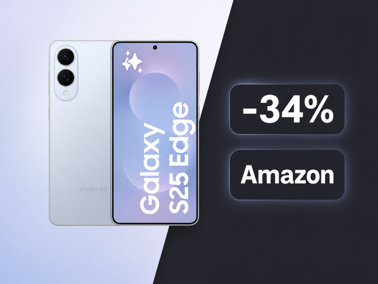Samsung Galaxy S25 Edge a 499€ su Amazon: il top di gamma in titanio da 200 MP crolla di oltre 250€