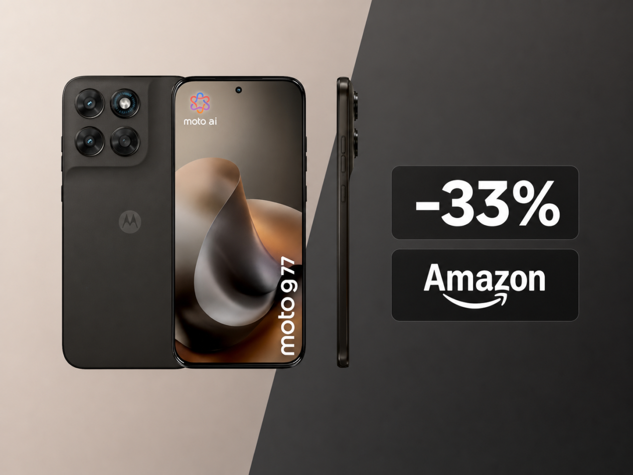 Moto g77 crolla a 246€ su Amazon: display pOLED, 108 MP e Android 16 al prezzo più basso di sempre