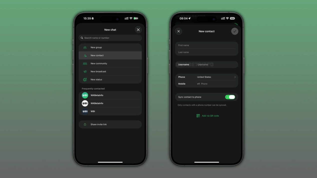 WhatsApp introduce un campo per il nome utente nei nuovi contatti