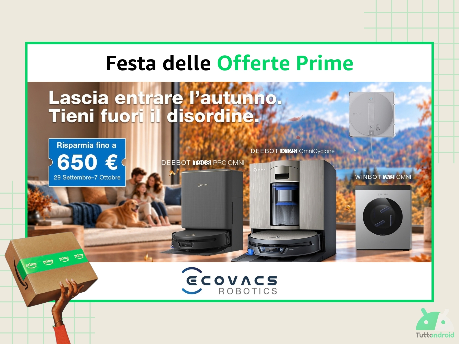 ECOVACS scende in campo per la Festa delle Offerte Prime con un attacco a quattro punte