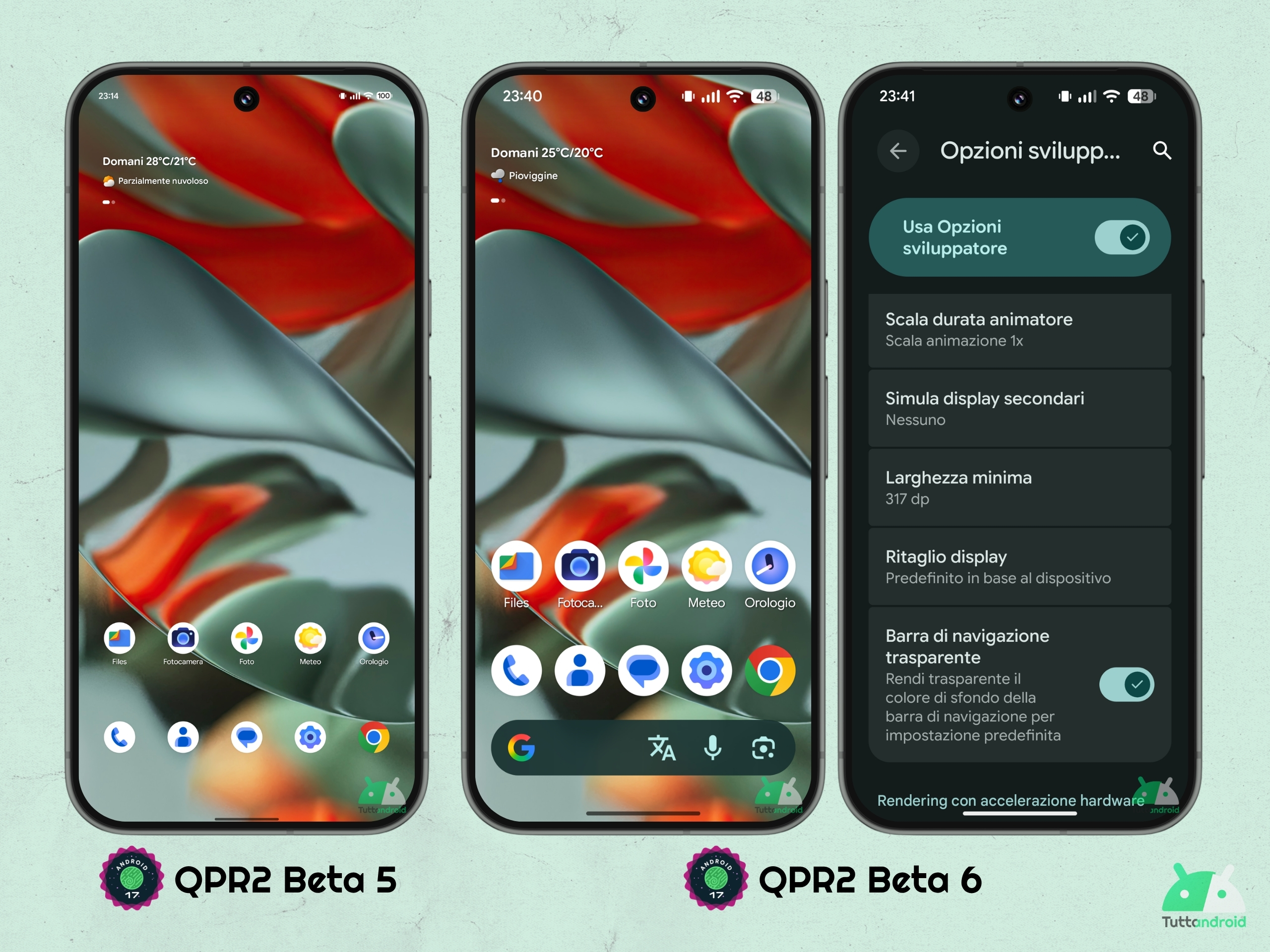 Android 17 QPR2 - Beta 6 - Bug dimensioni visualizzazione