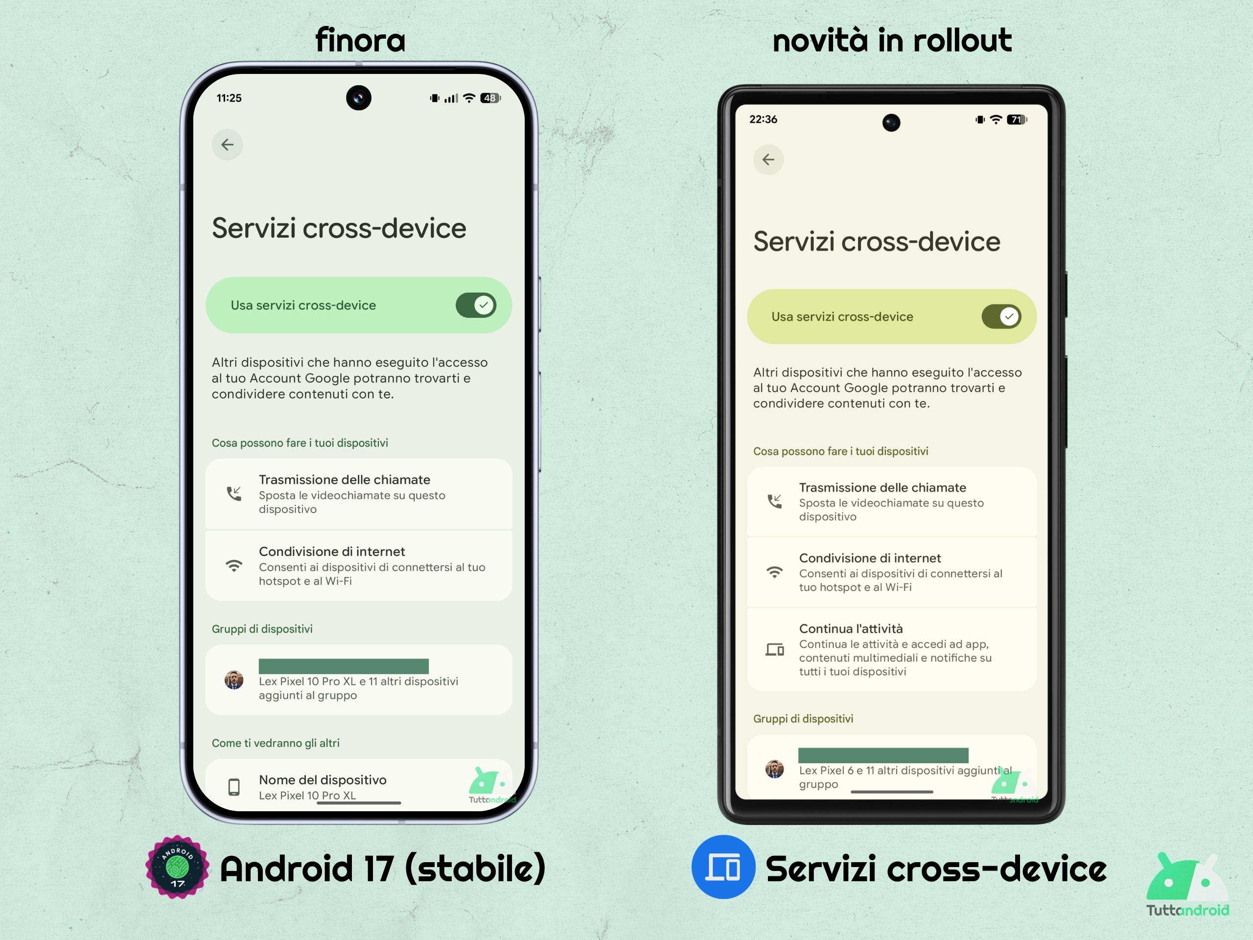 Android 17 - Servizi cross-device - Continua l'attività