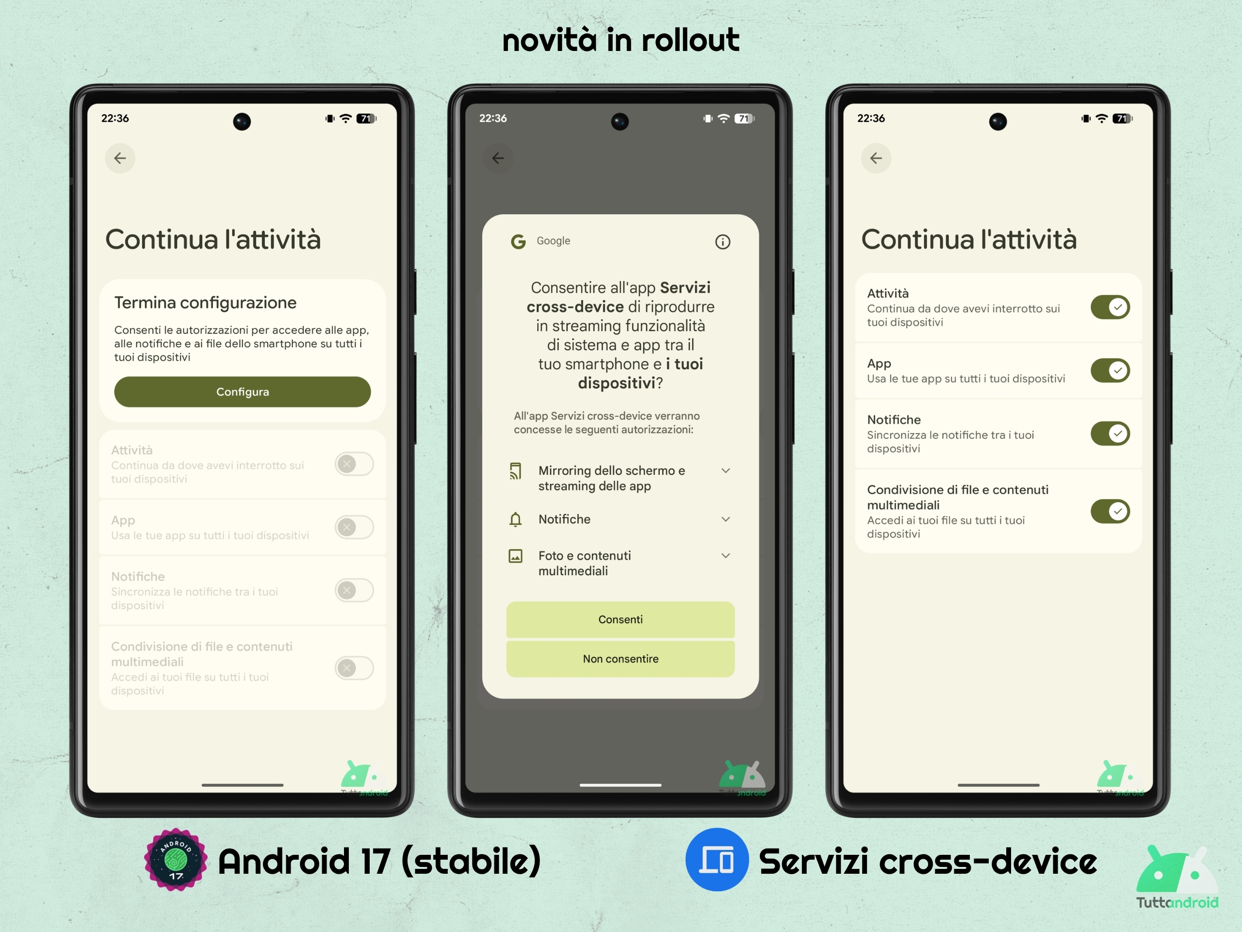Android 17 - Servizi cross-device - Continua l'attività