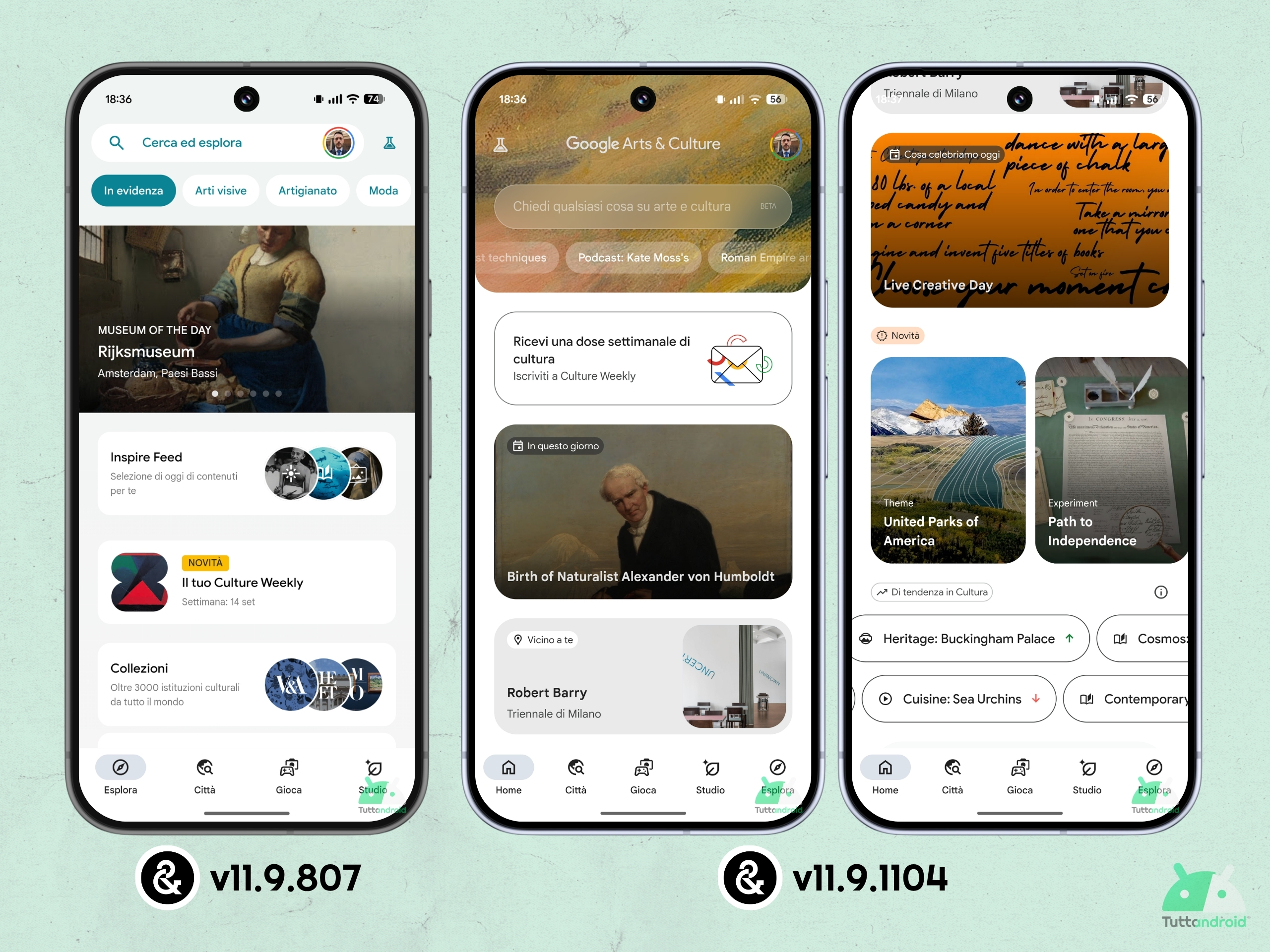 Google Arts & Culture v11.9.1104 - Nuova scheda Home