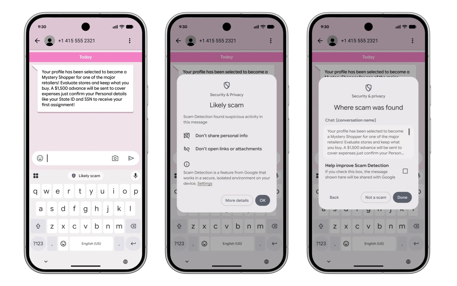 Google Pixel Drop - settembre 2026 - Protezione antifrode Gboard