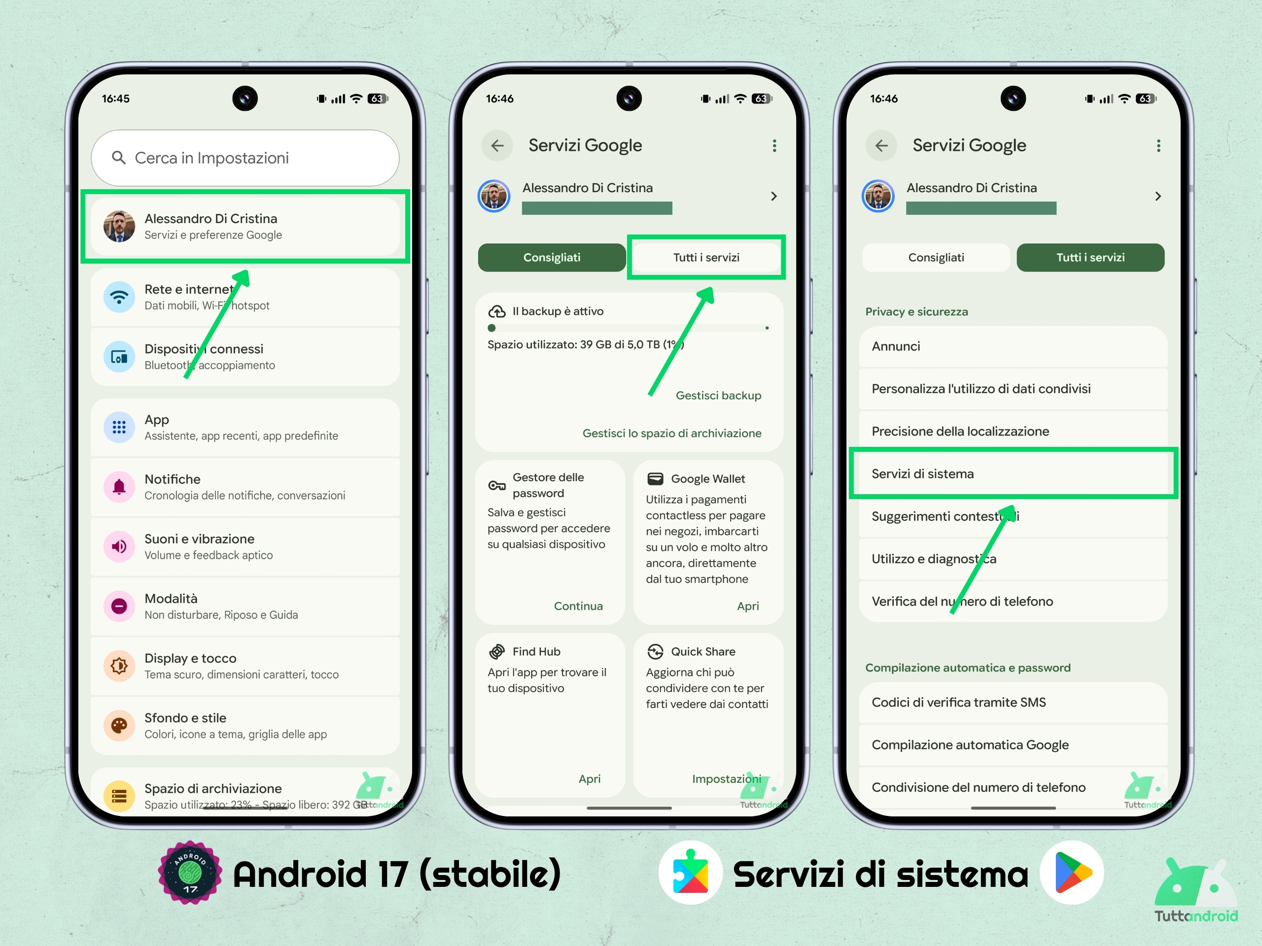 Google Play Services - Google Play Store - accesso servizi di sistema