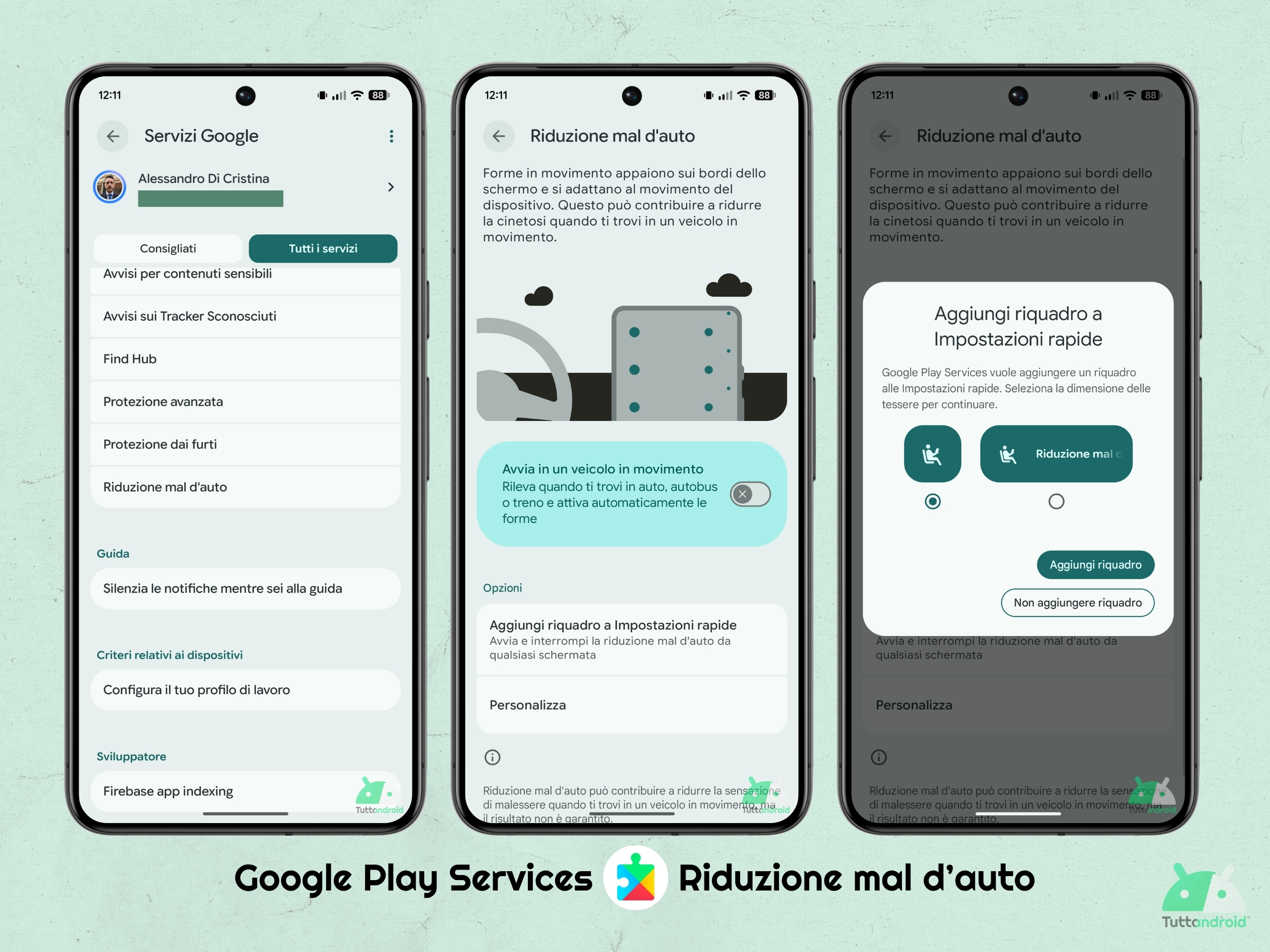 Google Play Services - Riduzione mal d'auto